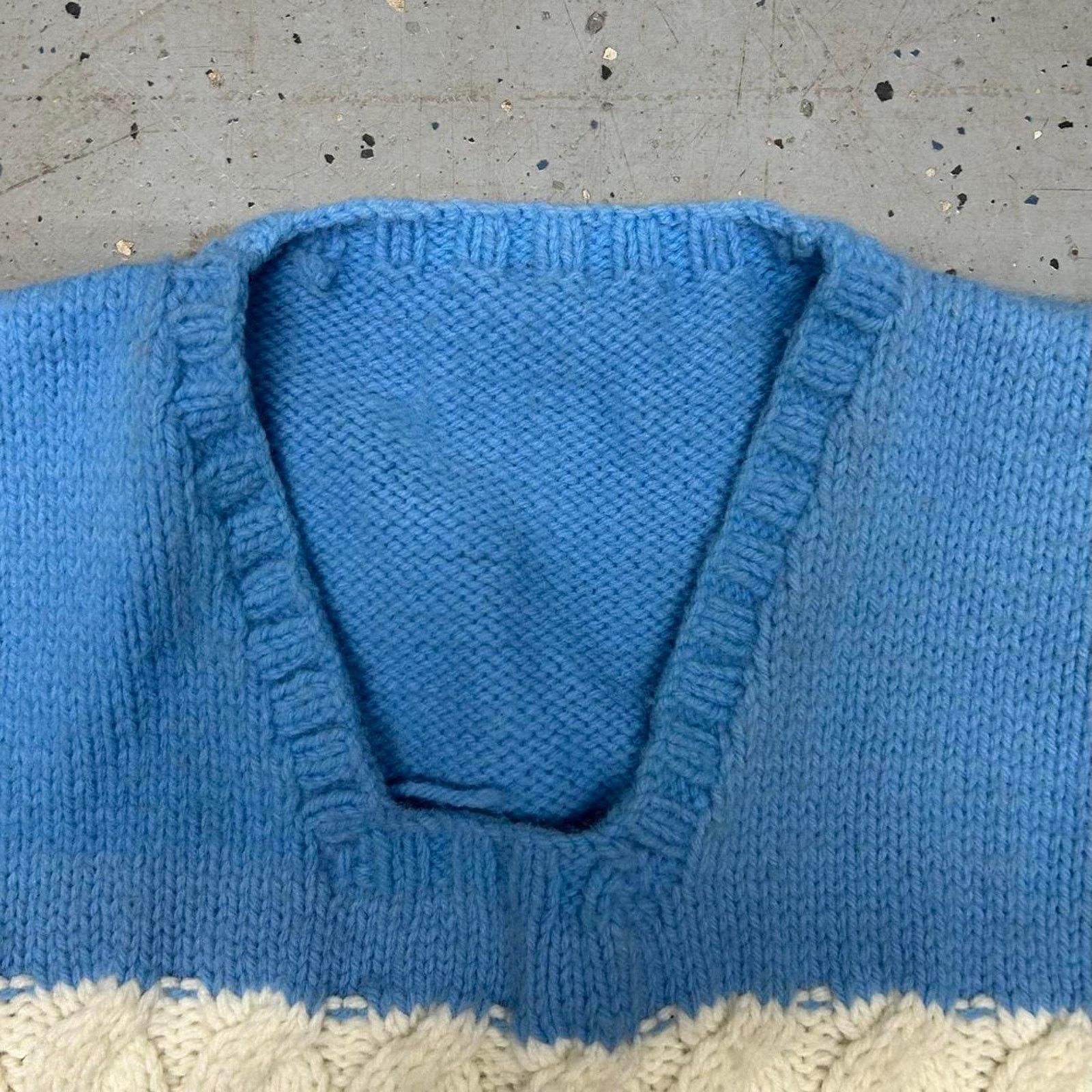Other Blue and white vintage 70s/80s knitted sweater vest Size S / US 4 / IT 40 - 2 Thumbnail