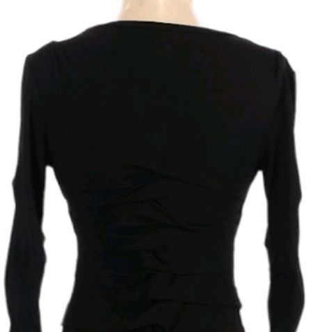 Nicole Miller Vtg Nicole Miller Witchy Long Sleeve Ruched Bodycon Dress Bl Size S / US 4 / IT 40 - 6 Thumbnail