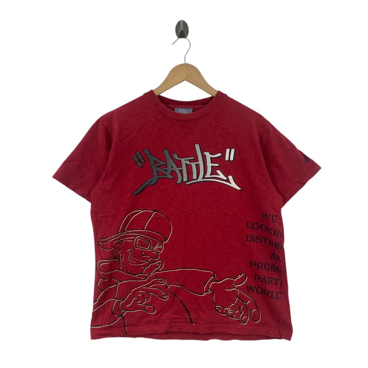 Vintage Vintage Y2K BOBBY GANG RAP Battle Graffiti Tribal Tee Shirt Size US L / EU 52-54 / 3 - 3 Thumbnail