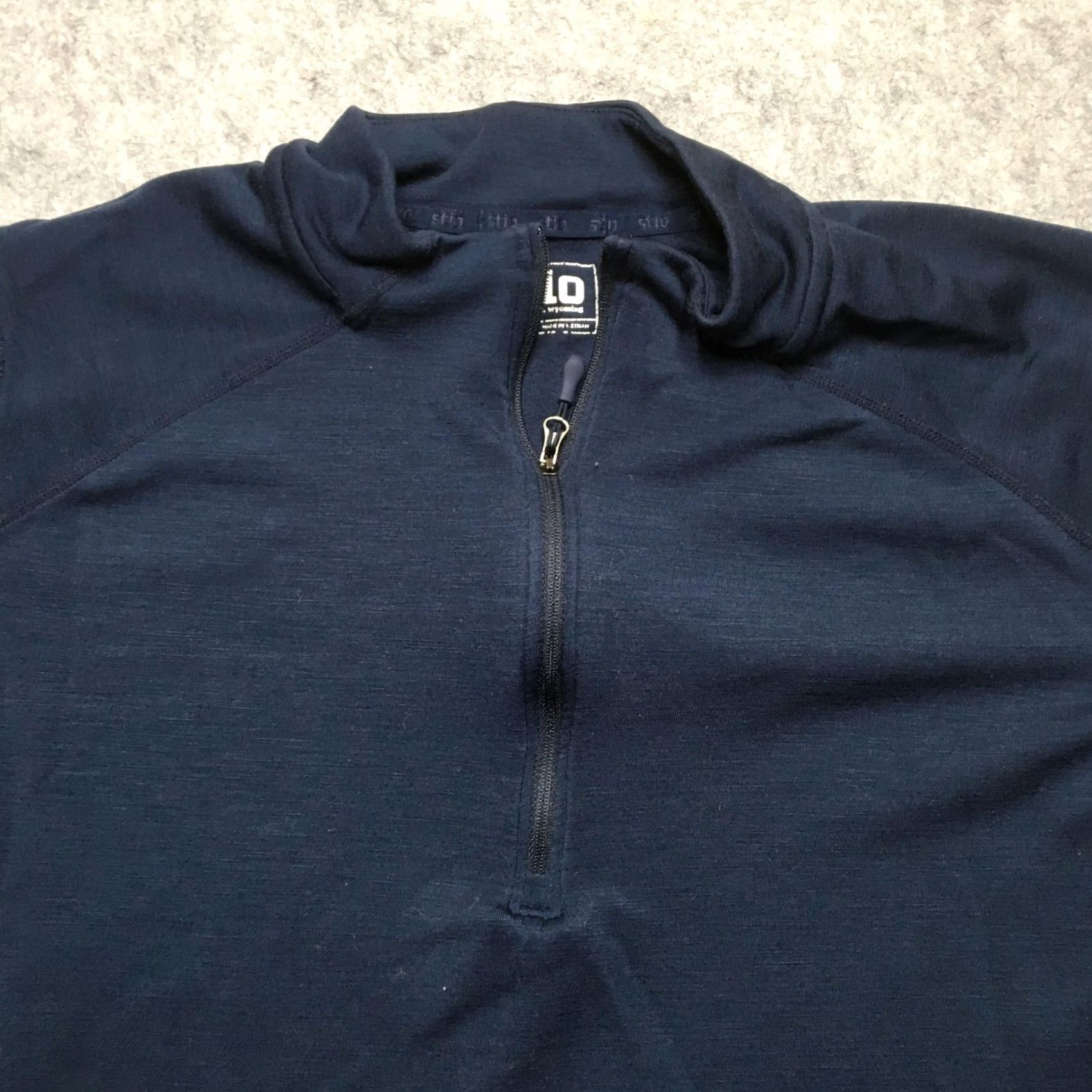 Layer 8 Stio Shirt Mens XL Blue Merino Wool 1/4 Zip Long Sleeve Base Layer Hiking Size US XL / EU 56 / 4 - 3 Thumbnail