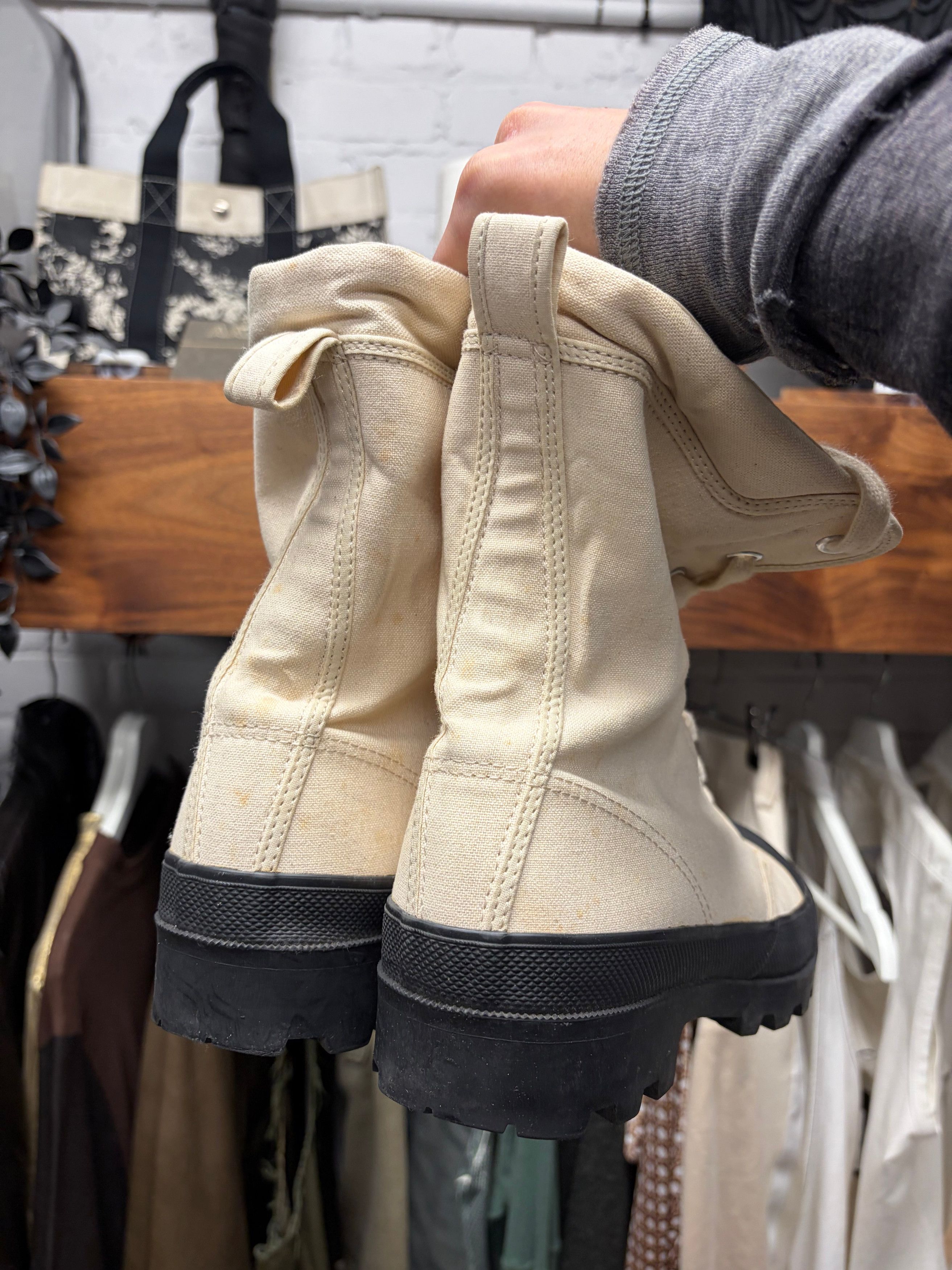 Comme des Garcons SS1995 Comme Des Garçons Homme Canvas/Rubberized Duck Boots Size US 9 / EU 42 - 4 Thumbnail