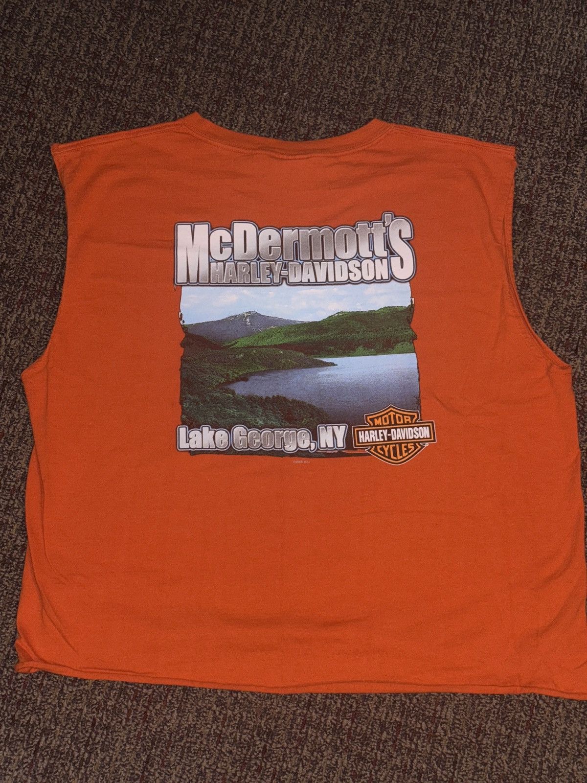 Harley Davidson × Vintage Harley Davidson cropped cut off Shirt Size US L / EU 52-54 / 3 - 1 Thumbnail