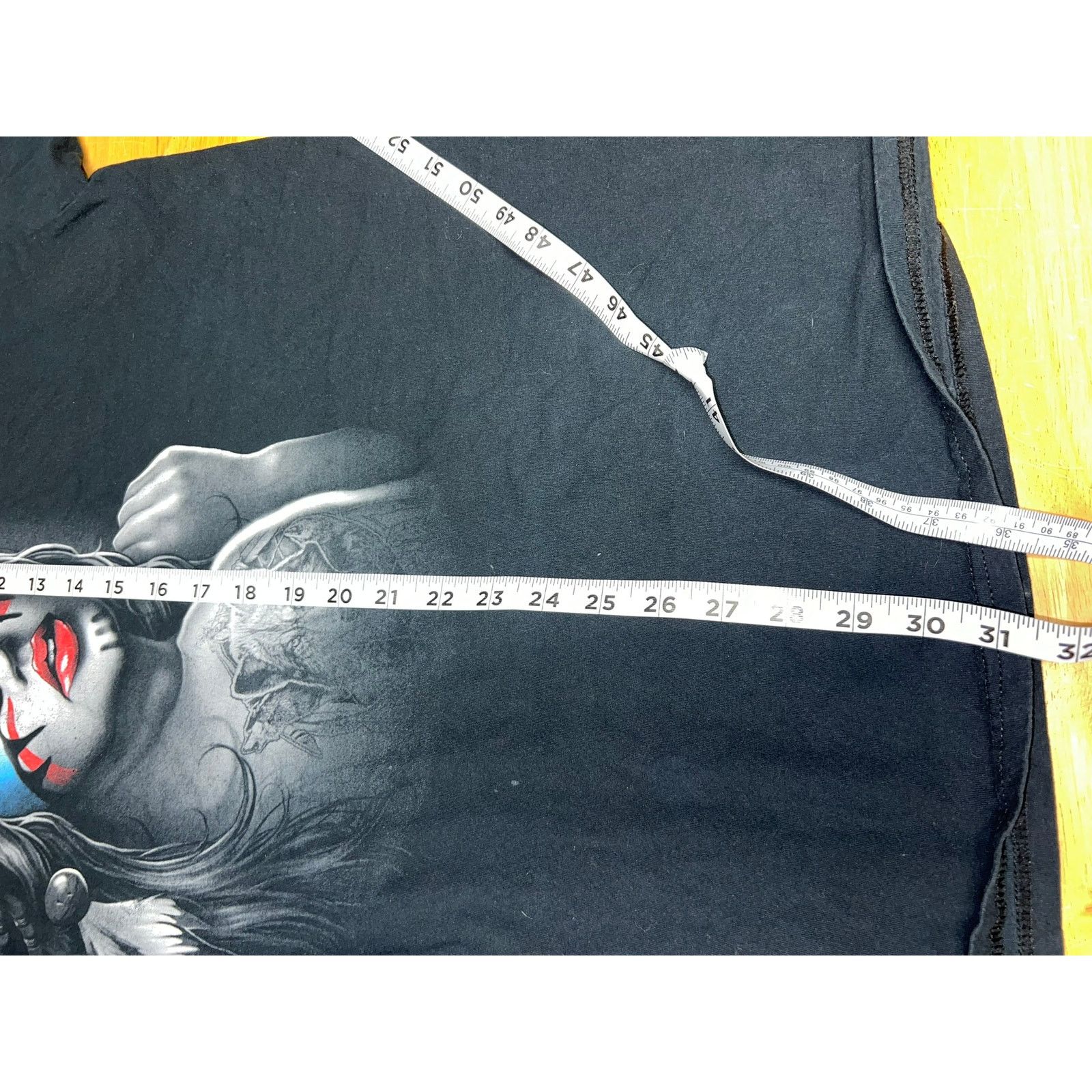 Fruit Of The Loom Vintage Native American Girl Shirt Tattoo Graphic Black 3 Size US XXL / EU 58 / 5 - 9 Thumbnail