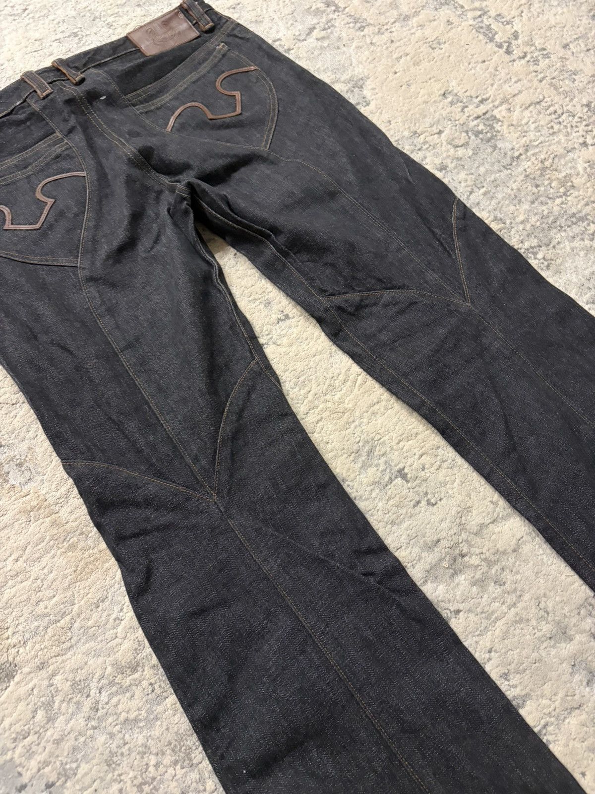 Obelisk Marquis - Black Bootcut Cowboy Jeans Size US 34 / EU 50 - 9 Thumbnail