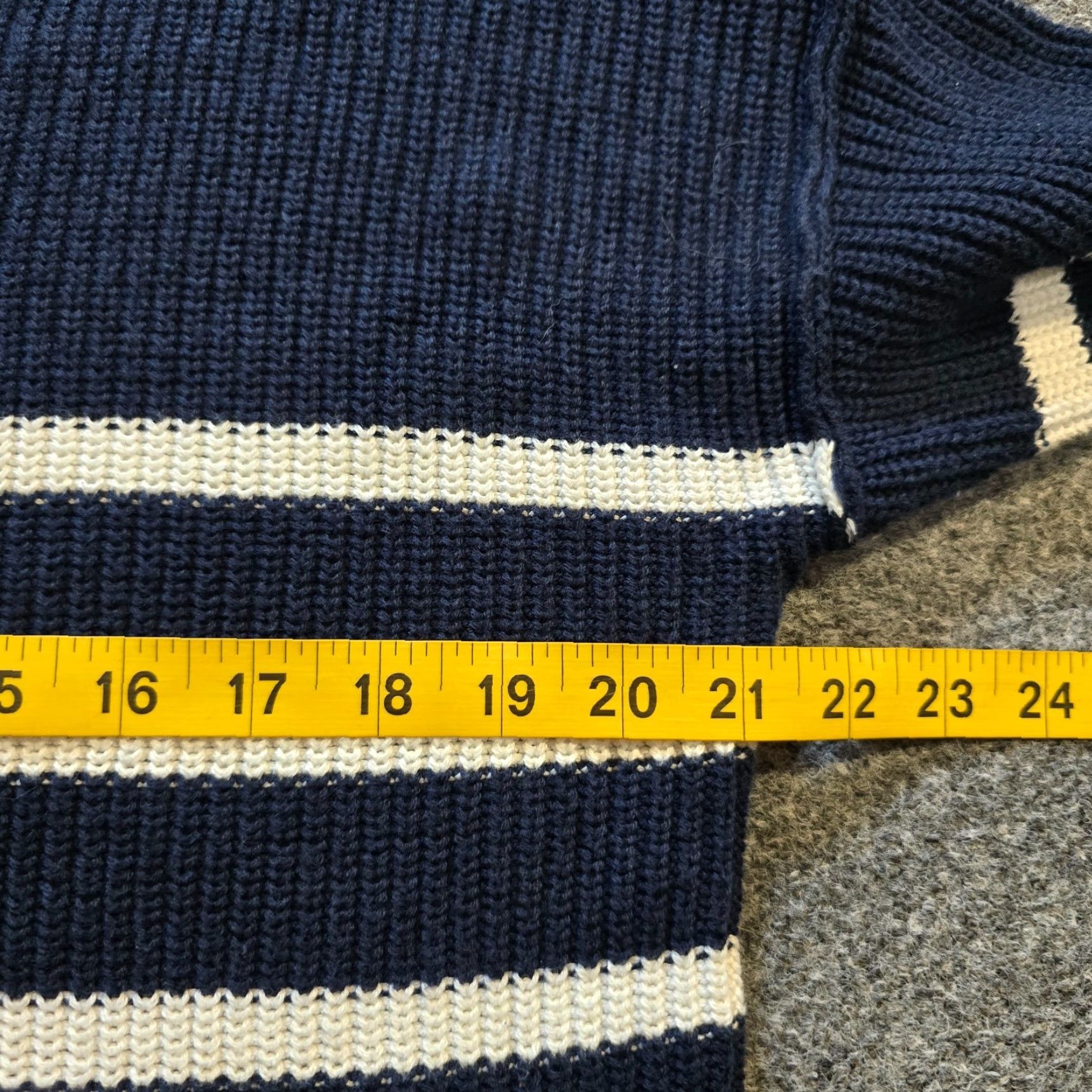 Rachel Zoe Rachel Zoe Sweater Womens Small Blue White Striped Henley Knit Nautical Preppy Pullover Knitwear Winter Fall Mens? No gender tag. Size S / US 4 / IT 40 - 5 Thumbnail