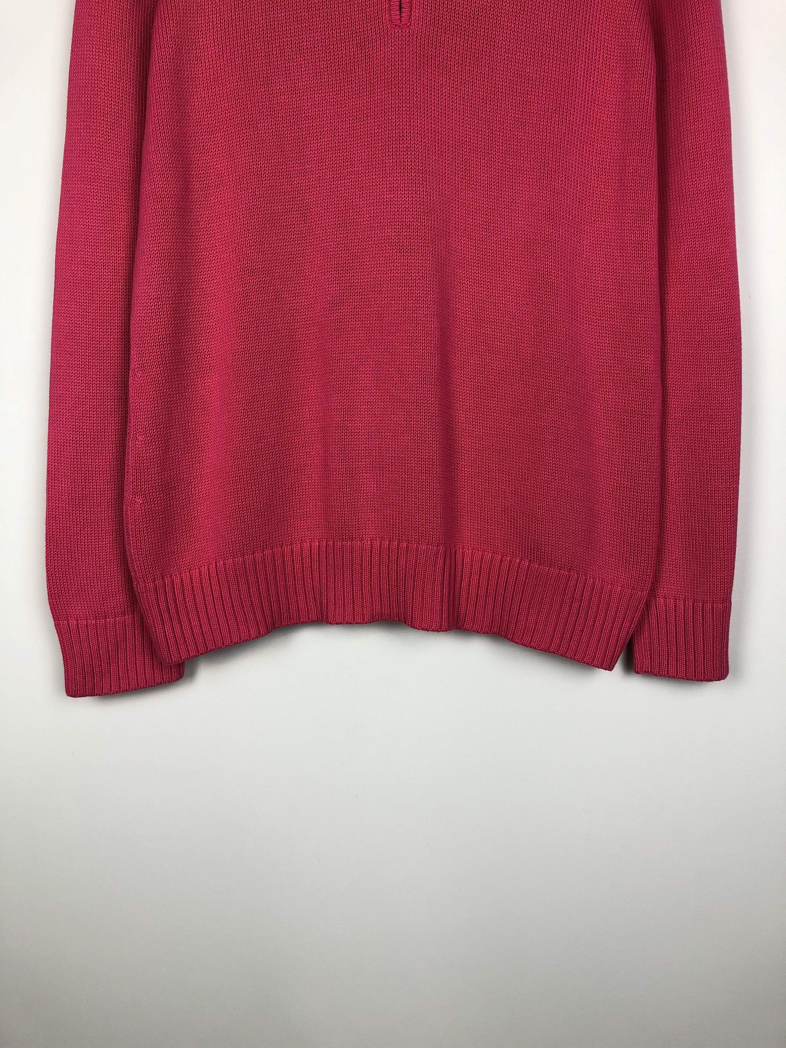 Bogner Bogner Knit Sweater 1/4 Zip Pullover Pink size US 16 Size XXL / US 16-18 / IT 52-54 - 4 Thumbnail