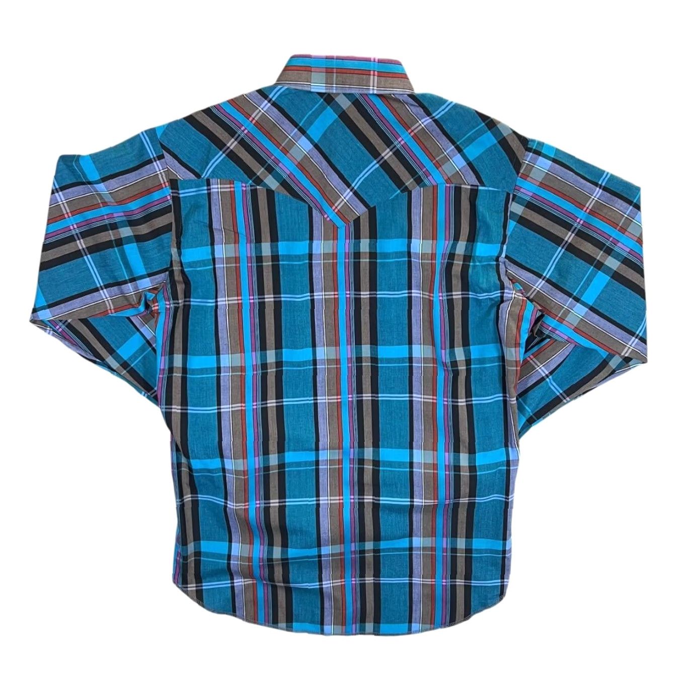 Wrangler VINTAGE Wrangler Cowboy Cut XLong Tails Pearl Snap Western Shirt 15.5 35 M Check Multicoloured Mens Size US L / EU 52-54 / 3 - 2 Thumbnail