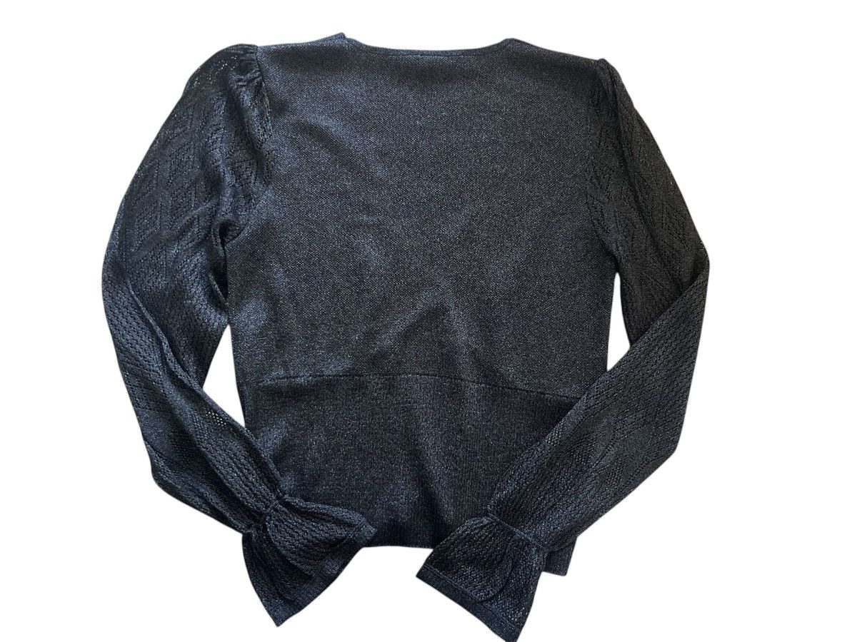 Anthropologie Anthropologie Black Woven-Sleeve Twofer Sweater | Medium Size M / US 6-8 / IT 42-44 - 2 Thumbnail