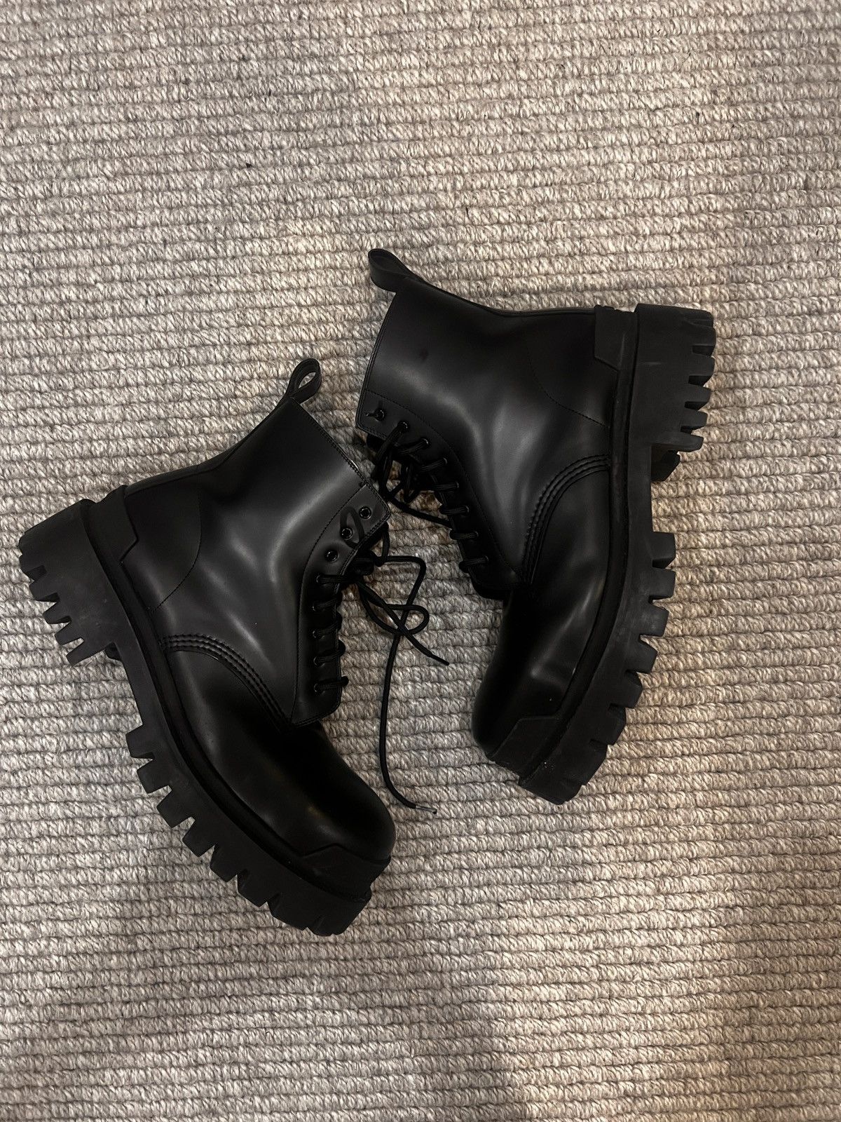 Balenciaga Balenciaga black strike boots | Grailed