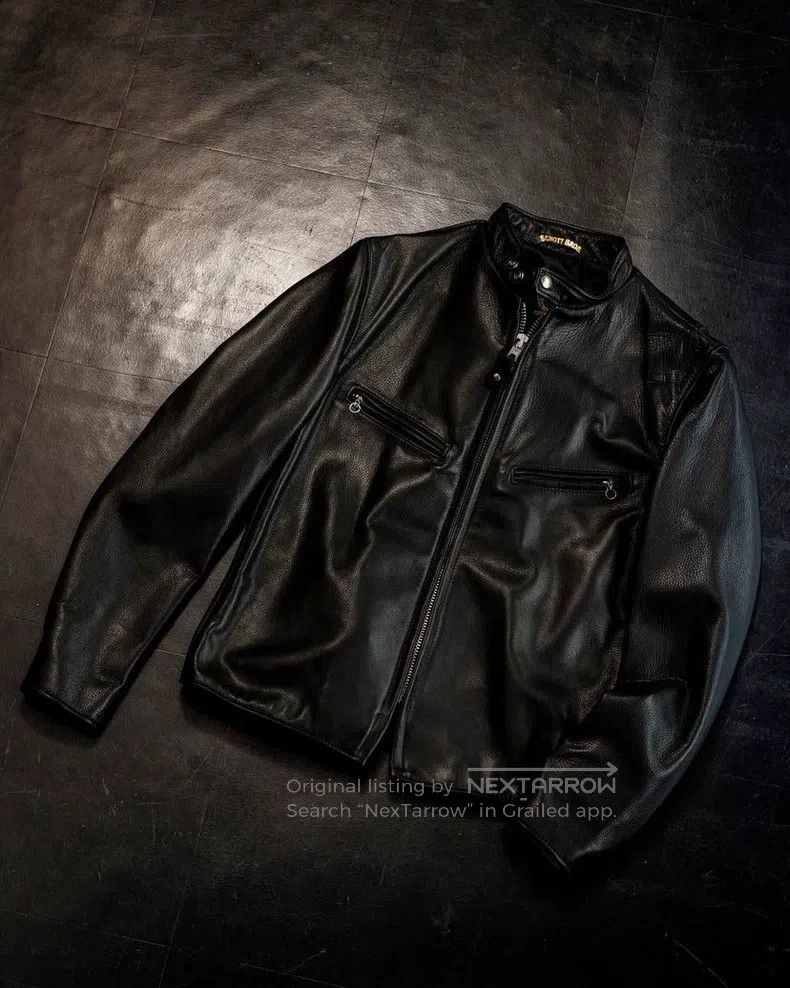 Schott Schott Cowhide motorcycle jacket leather jacket Size US XL / EU 56 / 4 - 2 Thumbnail