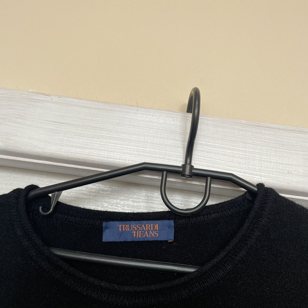 Trussardi × Vintage Vintage 90s Trussardi Luxury Designer Knitted Wool Sweater Size US M / EU 48-50 / 2 - 3 Thumbnail