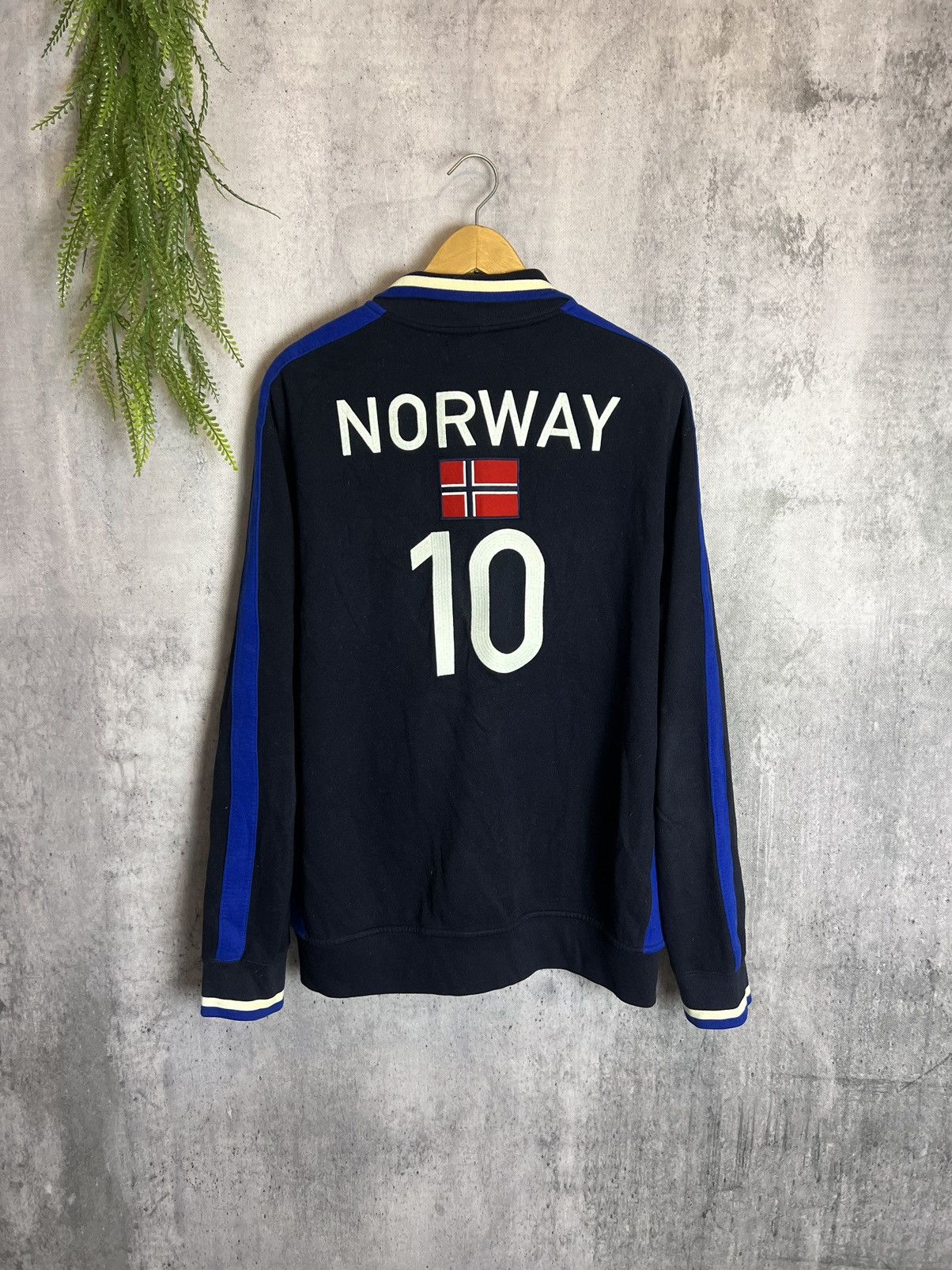 Polo Ralph Lauren × Vintage Polo Ralph Lauren Norway zip sweatshirt Size US XL / EU 56 / 4 - 4 Thumbnail