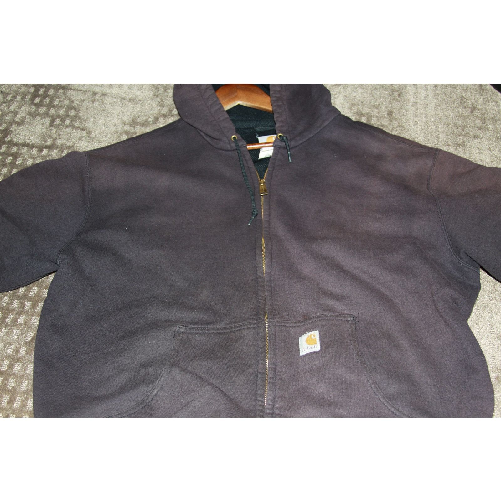 Carhartt Carhartt Brown Zip-Up Hoodie – Heavyweight Workwear Size XL Size US XL / EU 56 / 4 - 3 Thumbnail