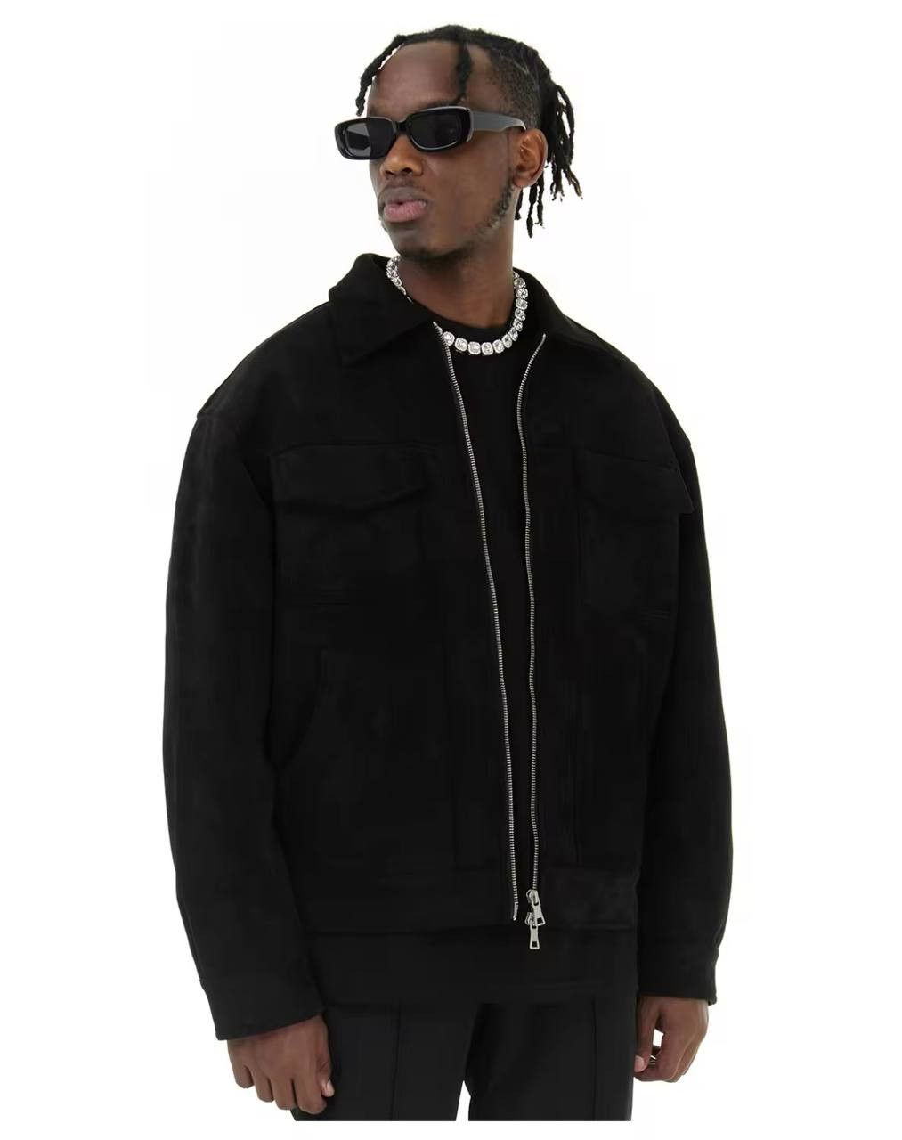 Japanese Brand × Vintage high quality suede jacket with zipper Size US L / EU 52-54 / 3 - 1 Thumbnail