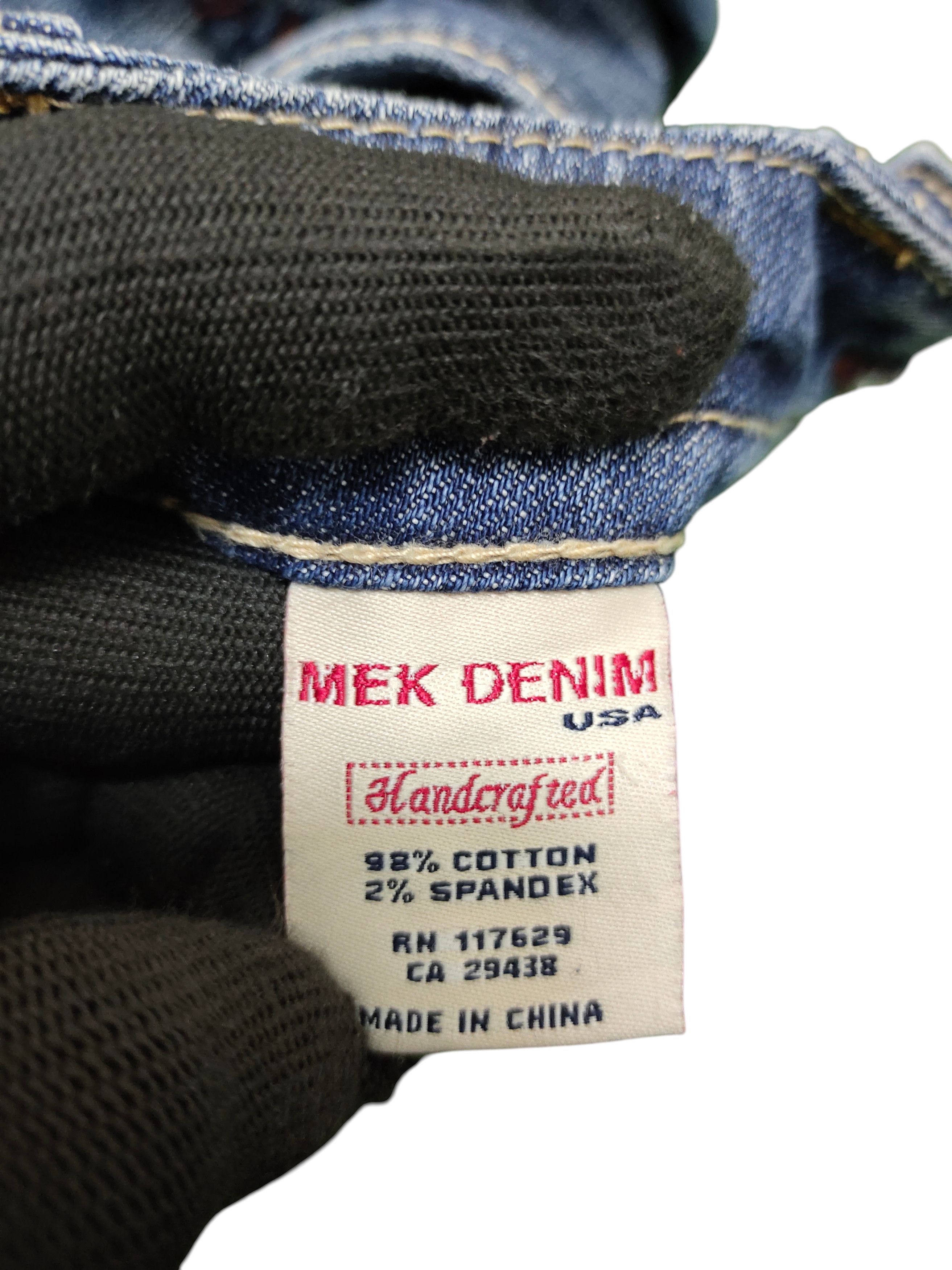 Mek Denim Flare Jeans Mek Denim Embroidered Denim Bootcut Low Rise Size US 27 - 13 Thumbnail