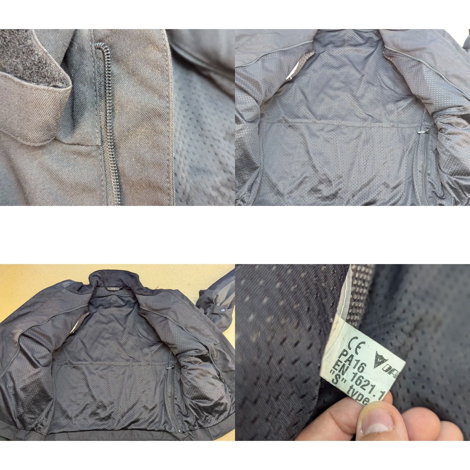 Dainese Dainese Motorcycle Jacket Mens Size 50 Padded Arms & Shoulder Protection Textile Black Regular Zip Wind-Resistant Water Resistant Outdoor 90s? Size US M / EU 48-50 / 2 - 9 Thumbnail