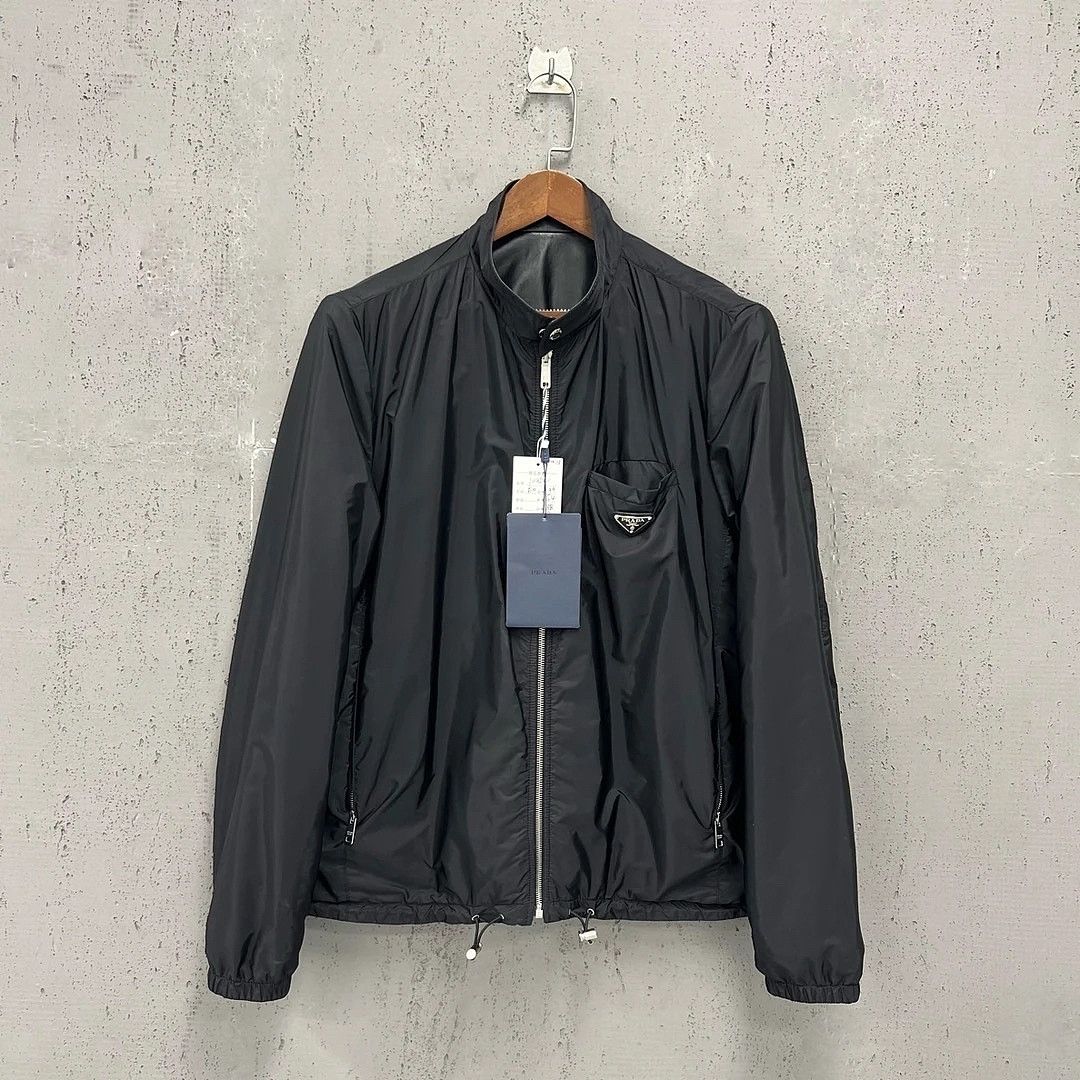 Prada Prada Lambskin Leather Blouson Jacket Size 50 Size US M / EU 48-50 / 2 - 1 Thumbnail