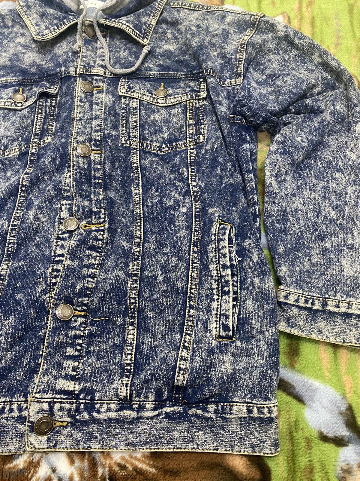 Japanese Brand ACID WASH DESIGN JACKET HOODIE PULL IN OUT DESIGN Size US L / EU 52-54 / 3 - 3 Thumbnail
