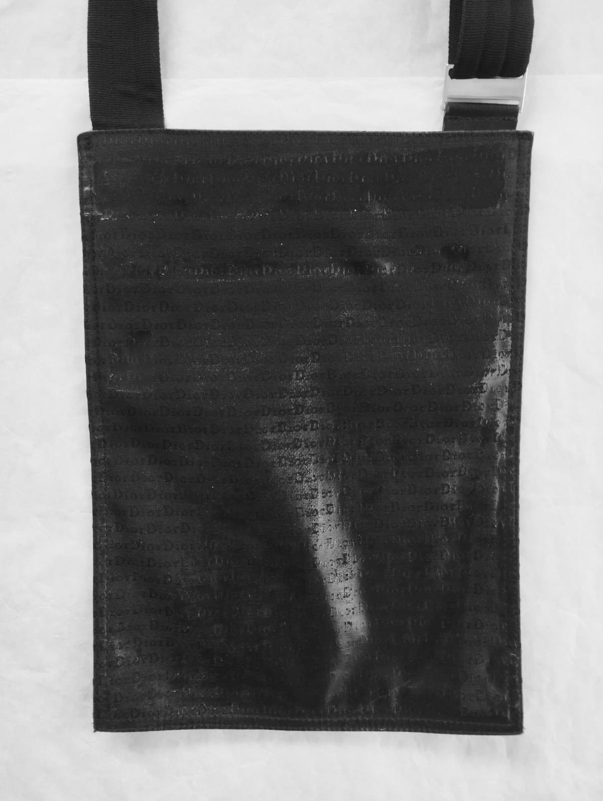 Dior × Hedi Slimane Dior Homme FW03 "Luster" Waxed Monogram Canvas Crossbody Bag Size ONE SIZE - 3 Thumbnail