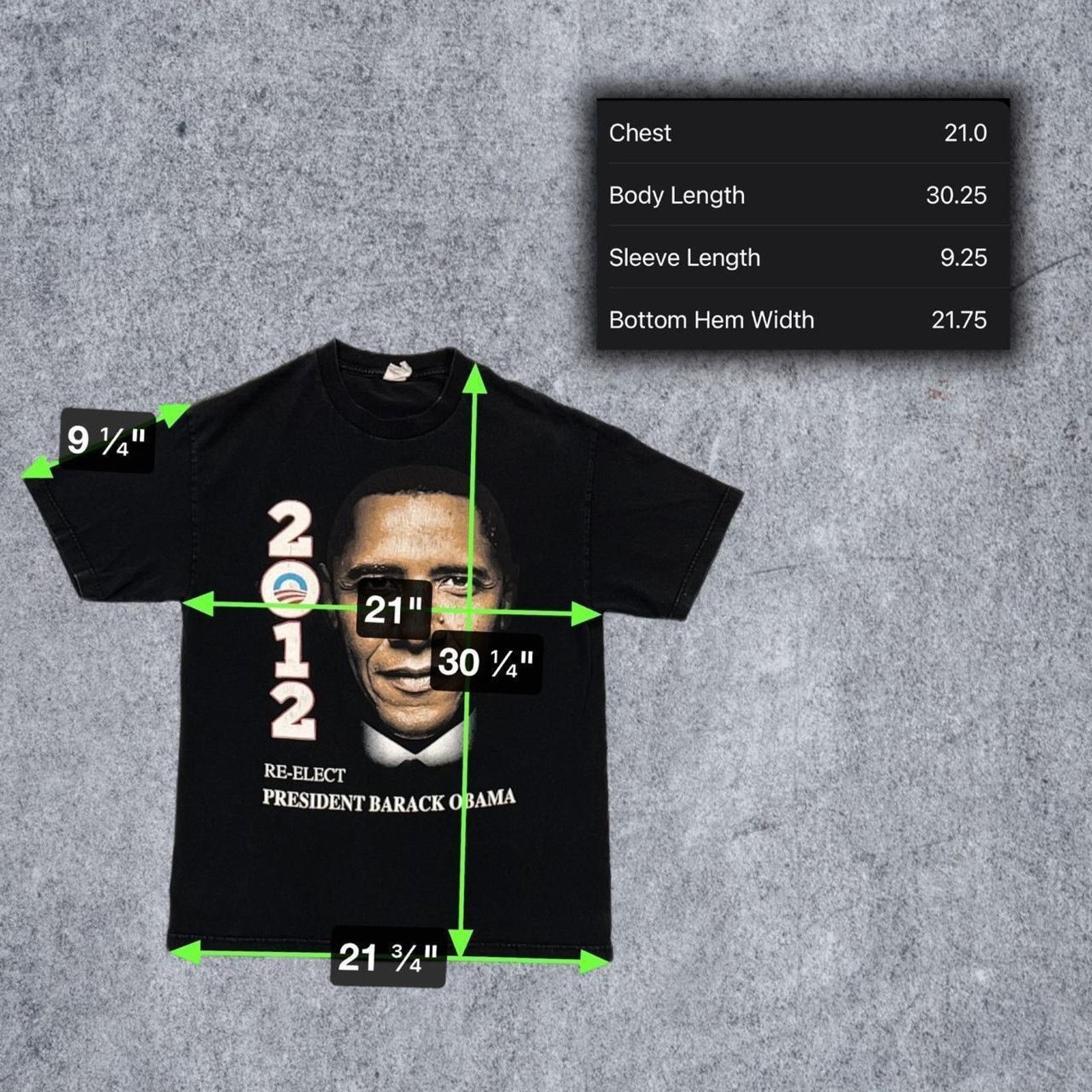 Other Barack Obama Re-elect President 2012 Black T-Shirt Size US L / EU 52-54 / 3 - 6 Thumbnail