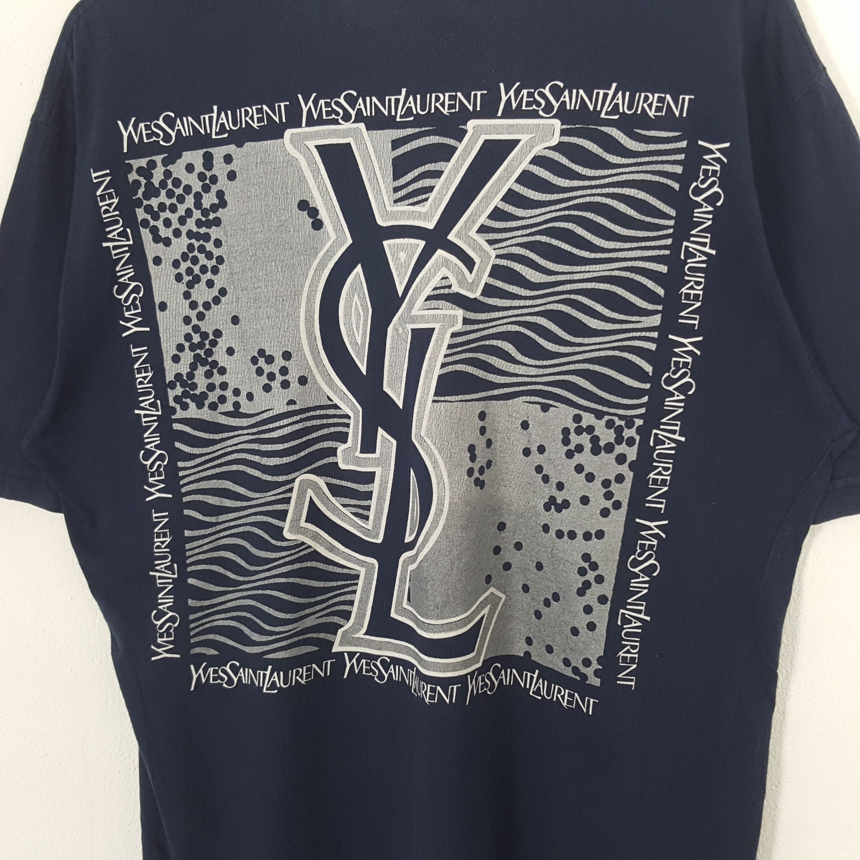 Vintage × Yves Saint Laurent Vintage Yves Saint Laurent Italian Brand Tshirt Size US L / EU 52-54 / 3 - 2 Thumbnail