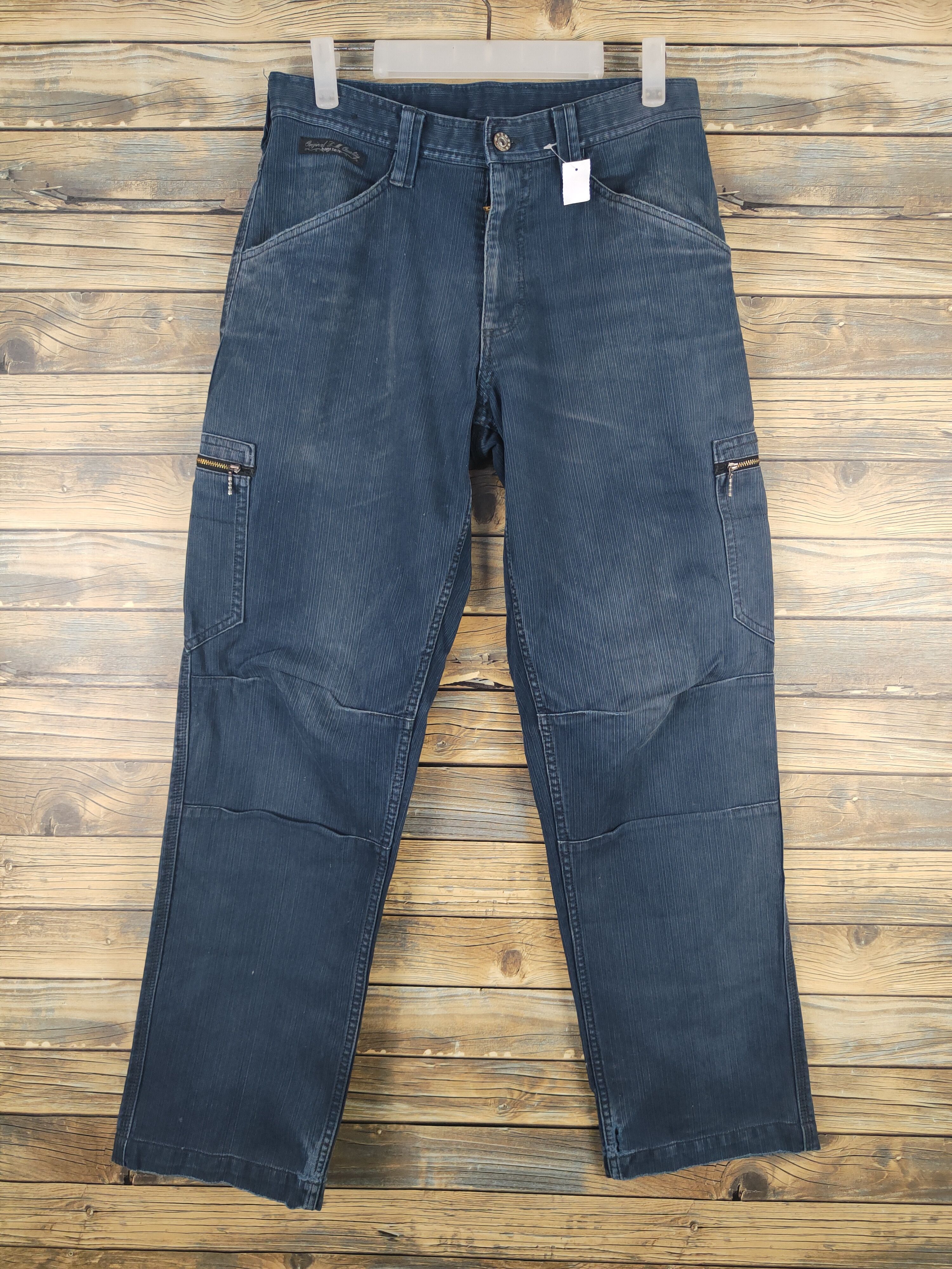 Japanese Brand DL Dogman Blue Distressed Ripped Jeans #1571 Size US 30 / EU 46 - 1 Thumbnail