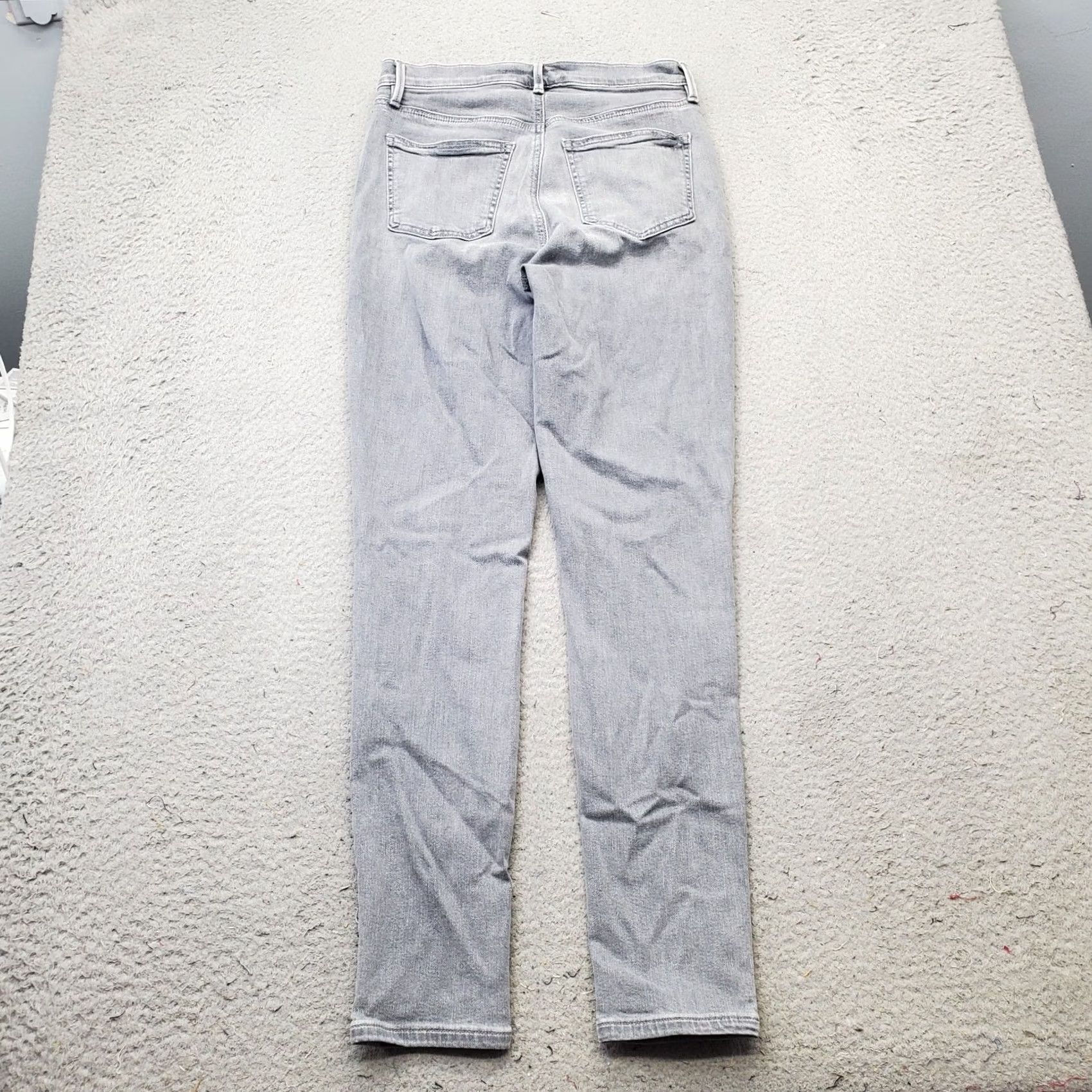 Ann Taylor Ann Taylor Cindy Crop Jeans Womens 4 Gray Denim High-Rise Skinny Leg Button Fly Jeans 4 Womens Gray Crop Skinny Straight? Size 27" / US 4 / IT 40 - 2 Thumbnail