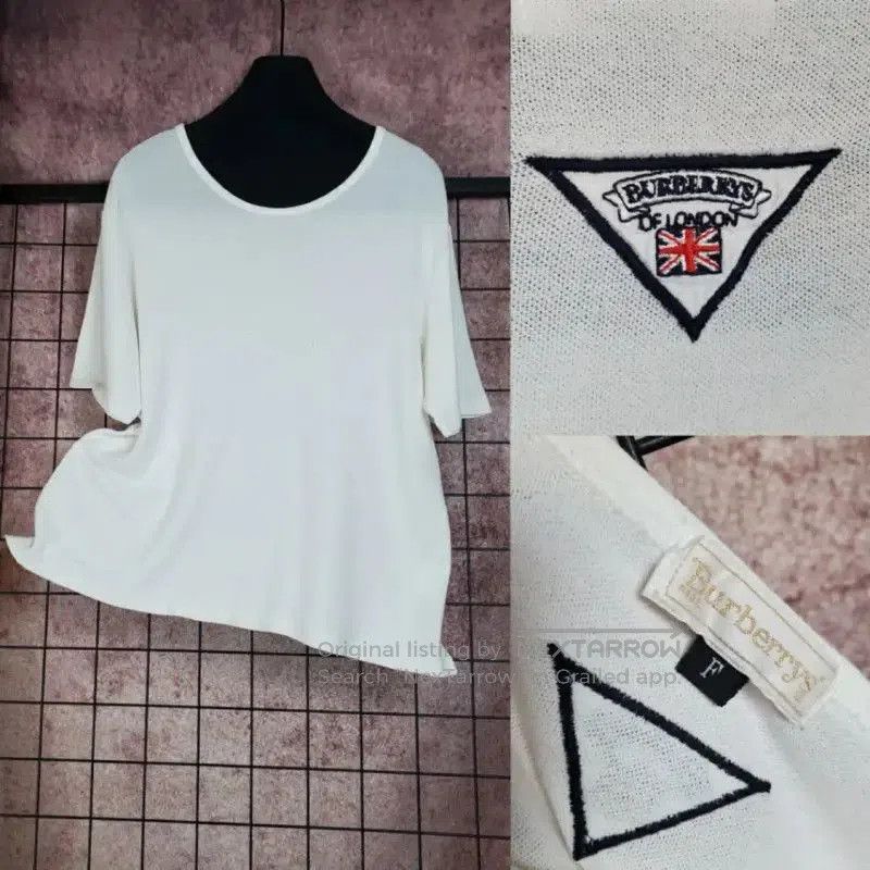 Burberry Burberry White Cotton Tee with Logo. Size L / US 10 / IT 46 - 1 Thumbnail