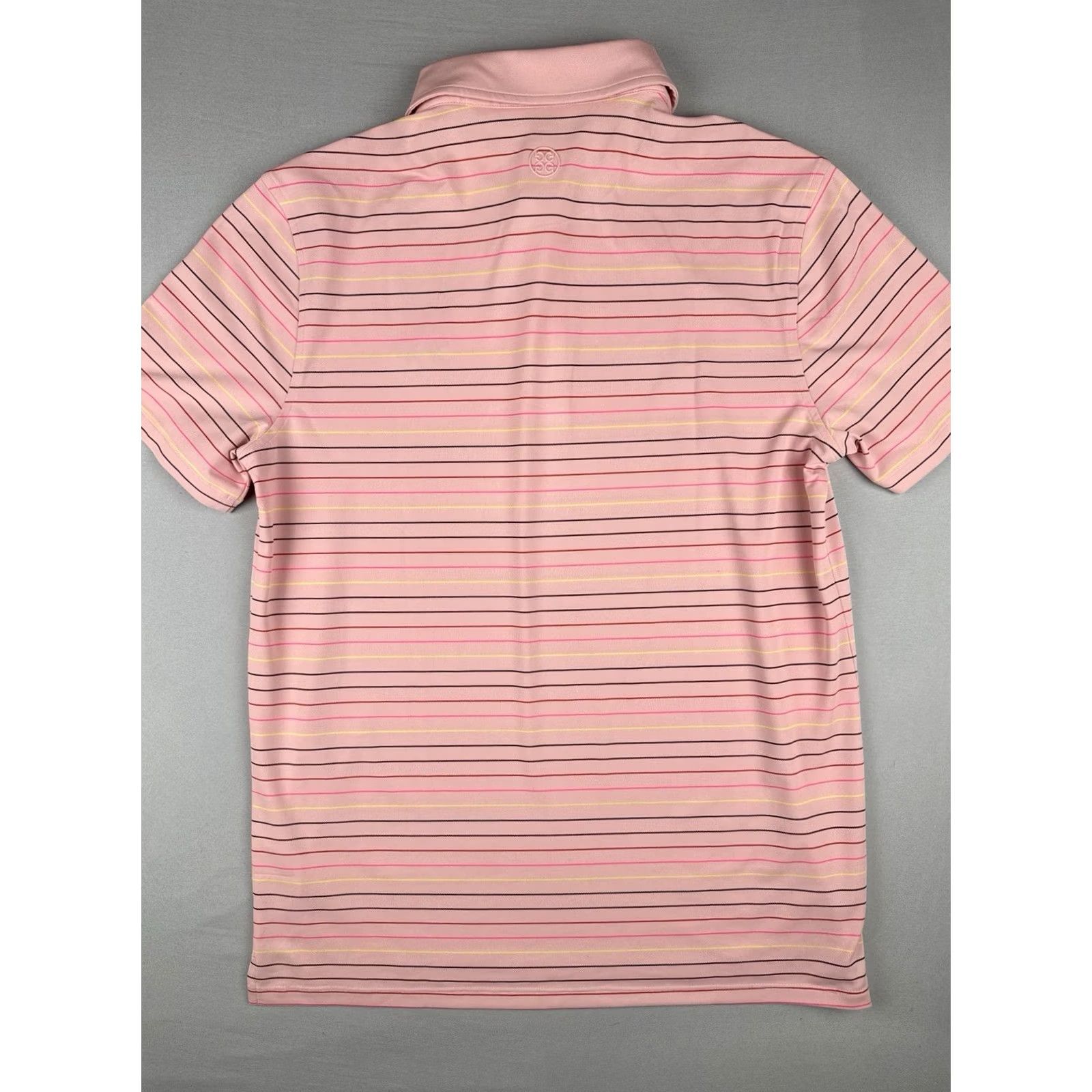 G/FORE G/FORE Polo Shirt Mens M Pink Stripe Short Sleeve Logo Golf Chair? (No) Size US M / EU 48-50 / 2 - 7 Thumbnail