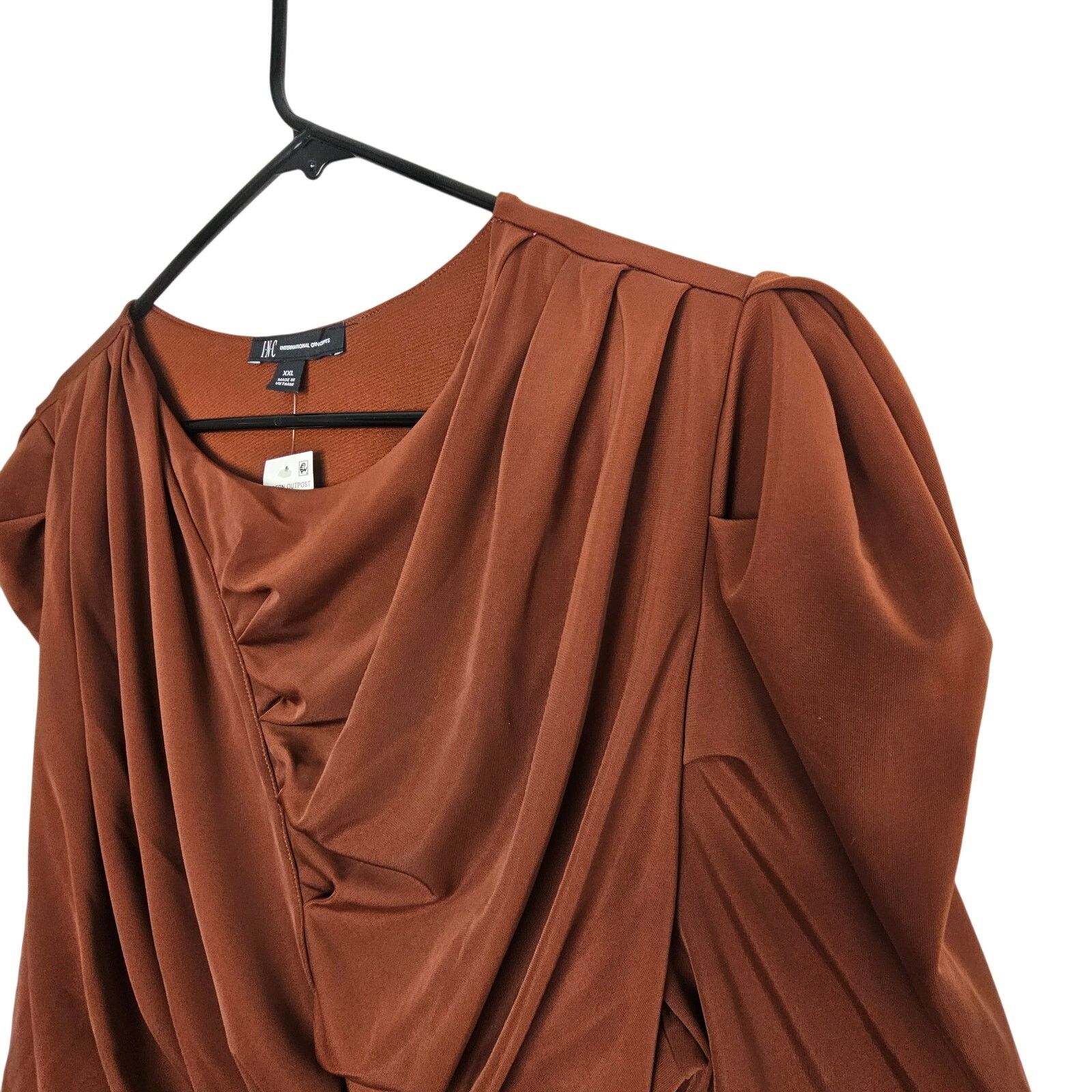 CNCPTS INC International Concepts Womens Ruched Blouse XXL Stretch Size XXL / US 16-18 / IT 52-54 - 6 Thumbnail