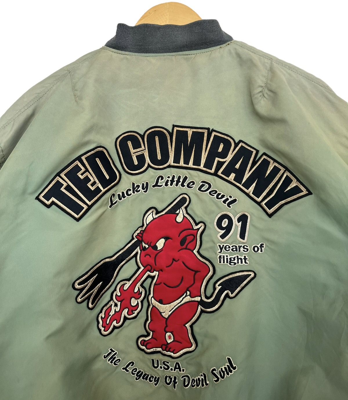 Tedman Vtg USAF Tedman Ted Company MA1 Sunfaded Baggy Bomber Jacket Size US L / EU 52-54 / 3 - 10 Thumbnail