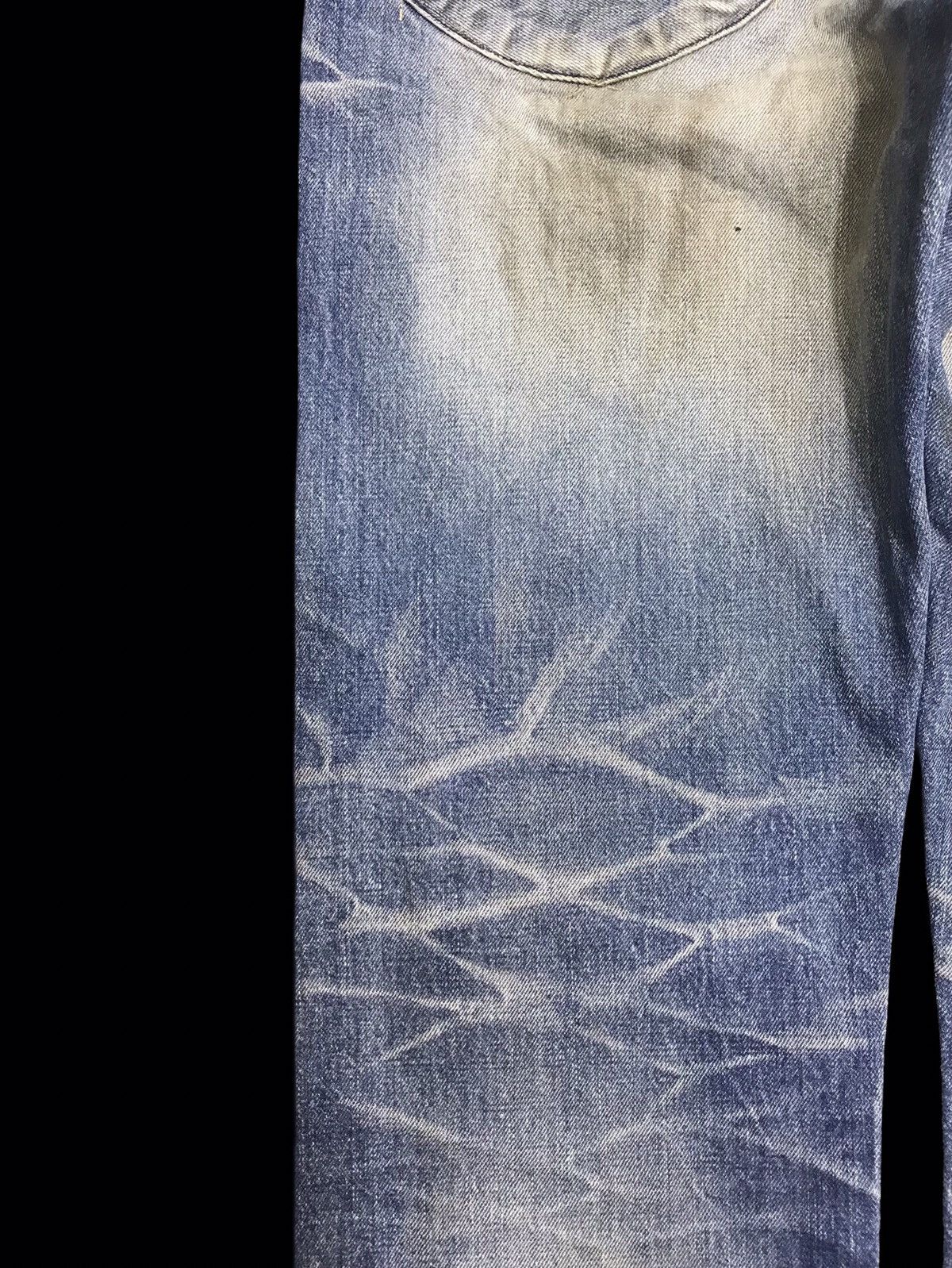 Japanese Brand × KURO 💥ARCHIVAL💥KURO "ANARCHISM" DIRTY COOL WHISKER DENIM F117 Size US 32 / EU 48 - 13 Thumbnail