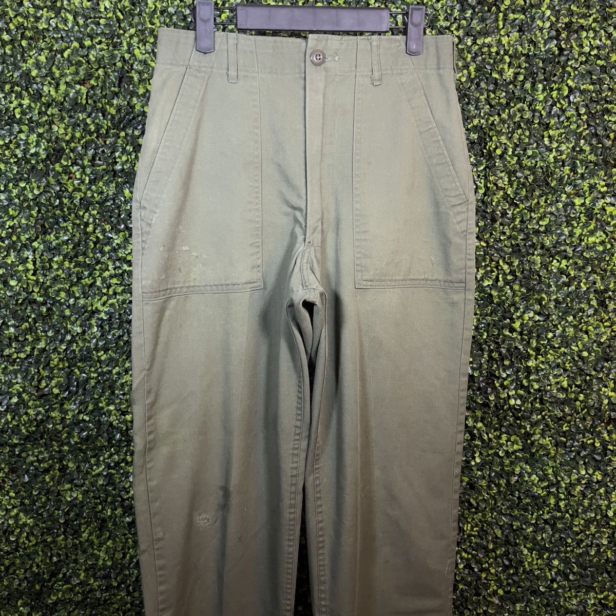 Vintage Vintage 70s 30x29 OG-107 Cotton Military Army Fatigue Pants Size US 30 / EU 46 - 1 Thumbnail