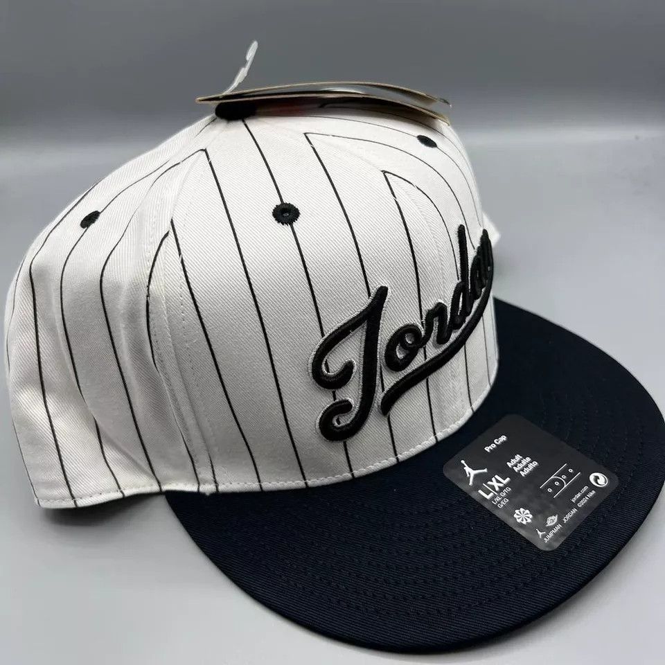 Jordan Brand Air Jordan Hat Men L-XL Baron 45 Pinstripes Jumpman SnapBack Size ONE SIZE - 3 Thumbnail