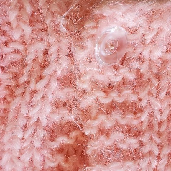 Vintage Vintage Handmade Cable Knit Light Pink Button-down Sz. L Swe Size L / US 10 / IT 46 - 5 Thumbnail