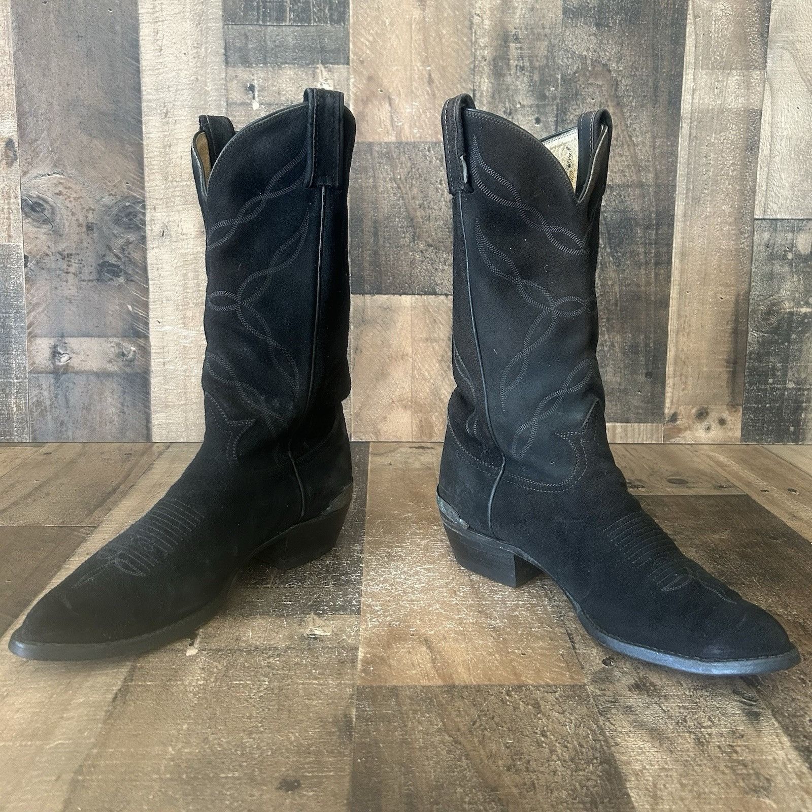 Tony Lama Tony Lama Vintage Gold Label Suede Cowboy Boots Mens 8.5 D Size US 8.5 / EU 41-42 - 11 Thumbnail