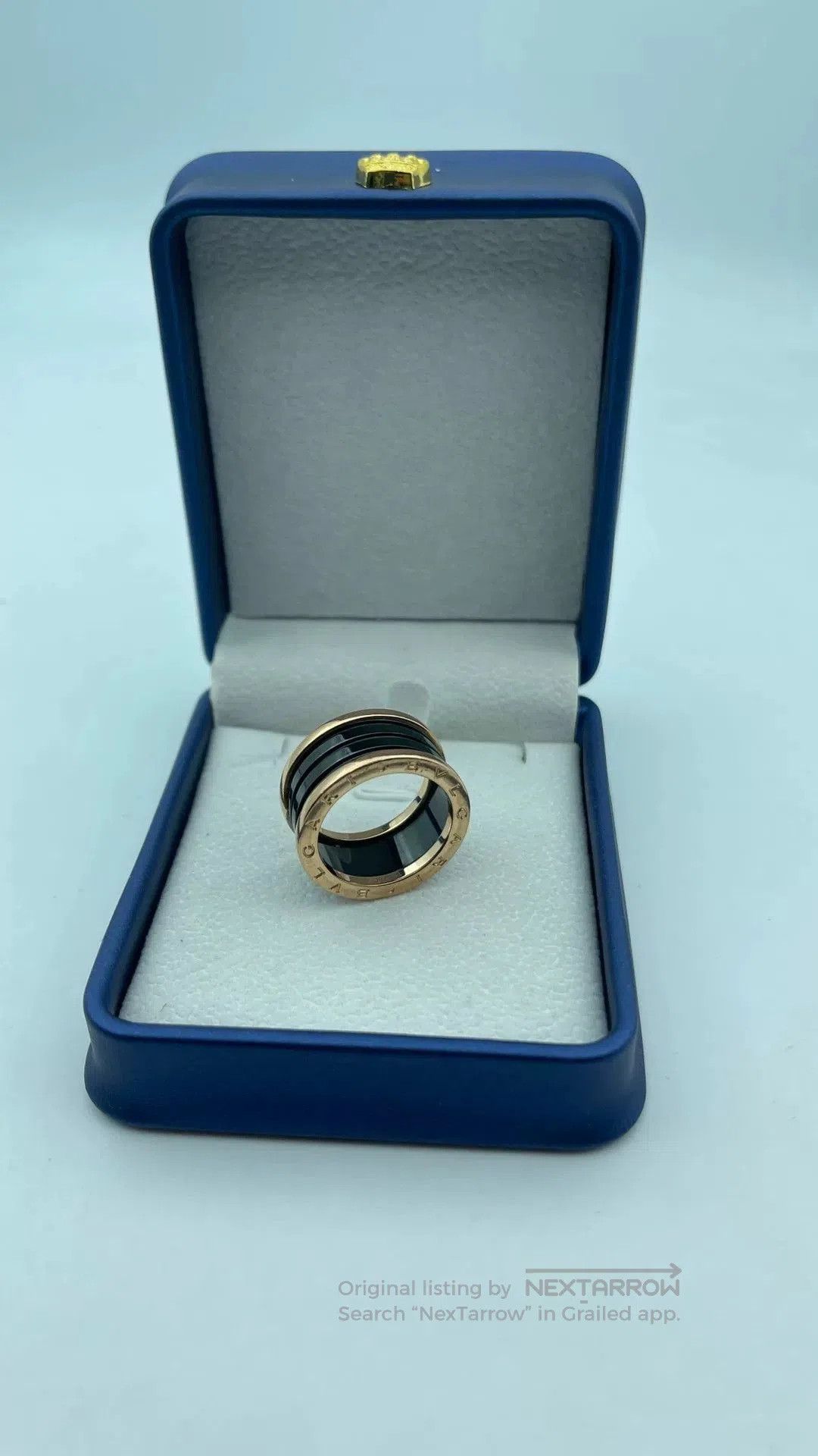 Bvlgari Bulgari Black Ceramic Rose Gold Ring. Size ONE SIZE - 2 Thumbnail