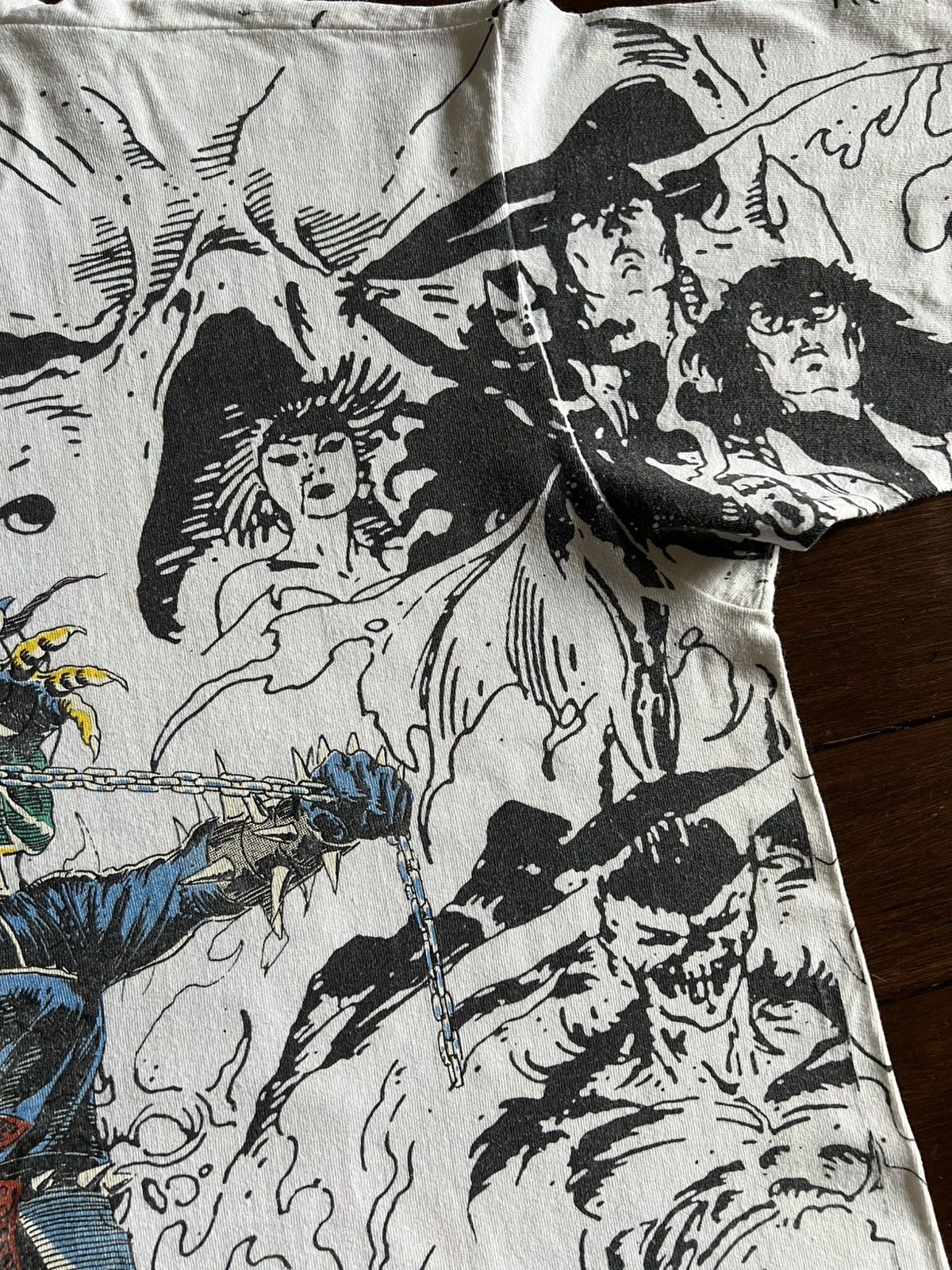 Fruit Of The Loom × Marvel Comics × Vintage 1992 Midnight Sons Ghost Rider Morbius Marvel Tee Shirt Mega Size US XL / EU 56 / 4 - 9 Thumbnail