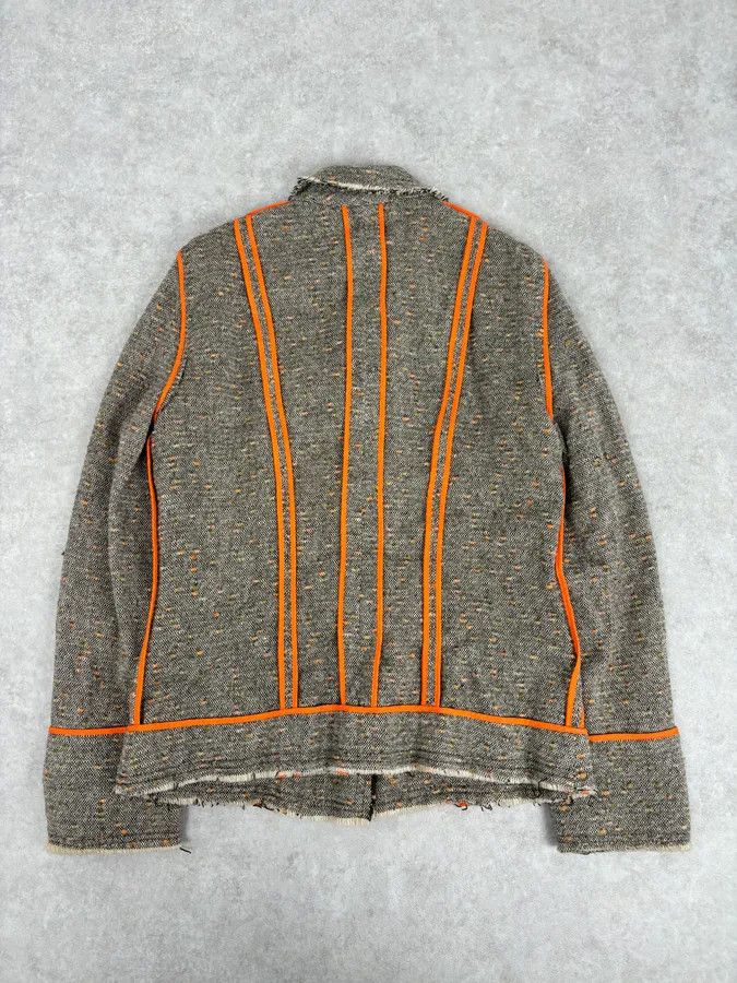 Moschino Moschino Beige Wool & Contrast Orange Trim Skirt & Blazer Set Size M / US 6-8 / IT 42-44 - 9 Thumbnail