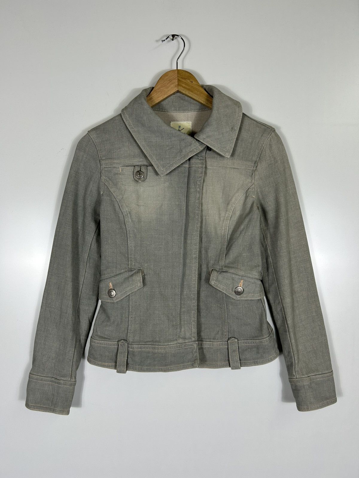 Japanese Brand ⚡️Vintage Y2K Kumiyoku Onward Zipper Denim Jacket Size S / US 4 / IT 40 - 1 Thumbnail