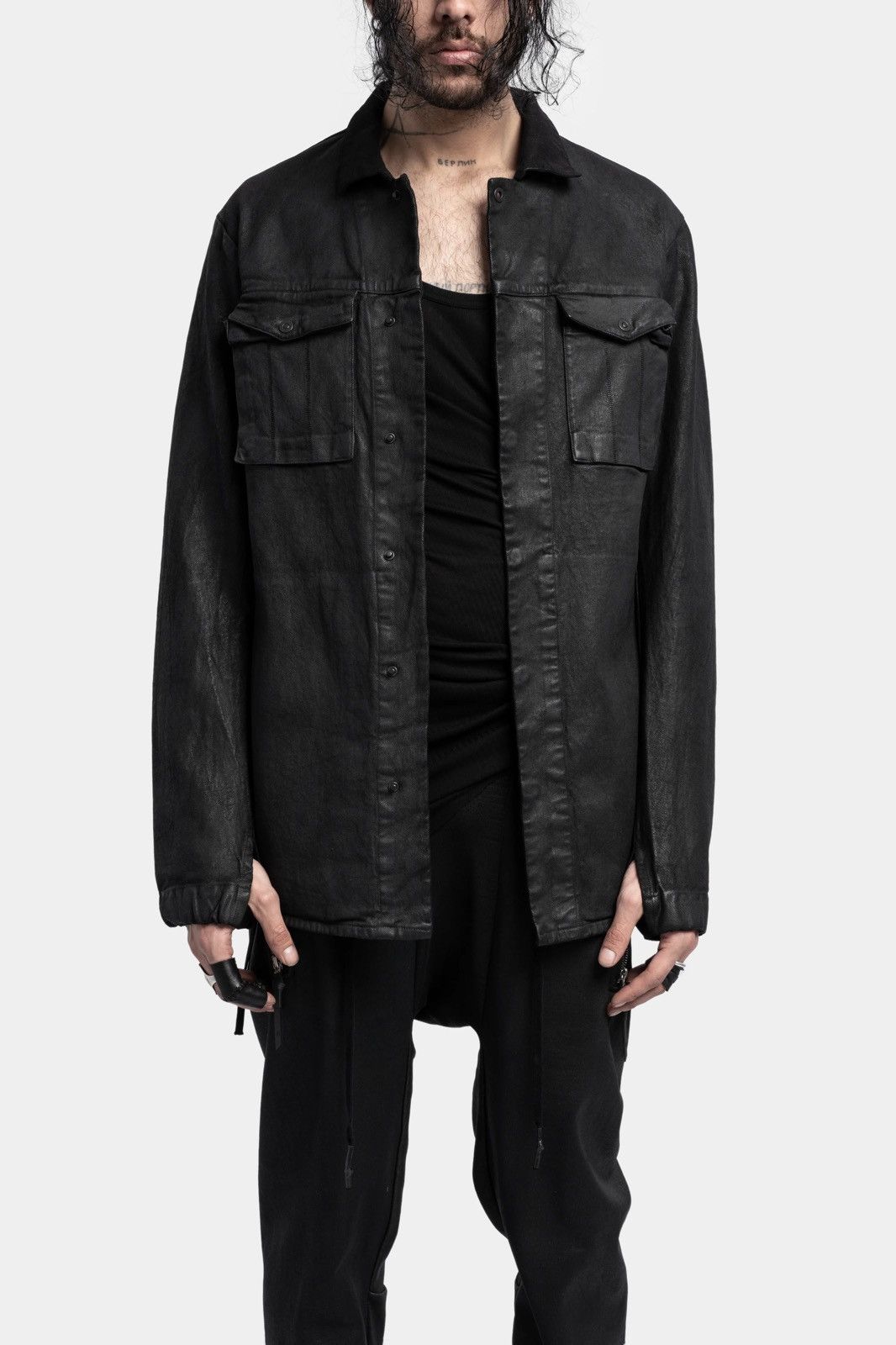 11 By Boris Bidjan Saberi Waxed overshirt jacket Size US M / EU 48-50 / 2 - 1 Thumbnail