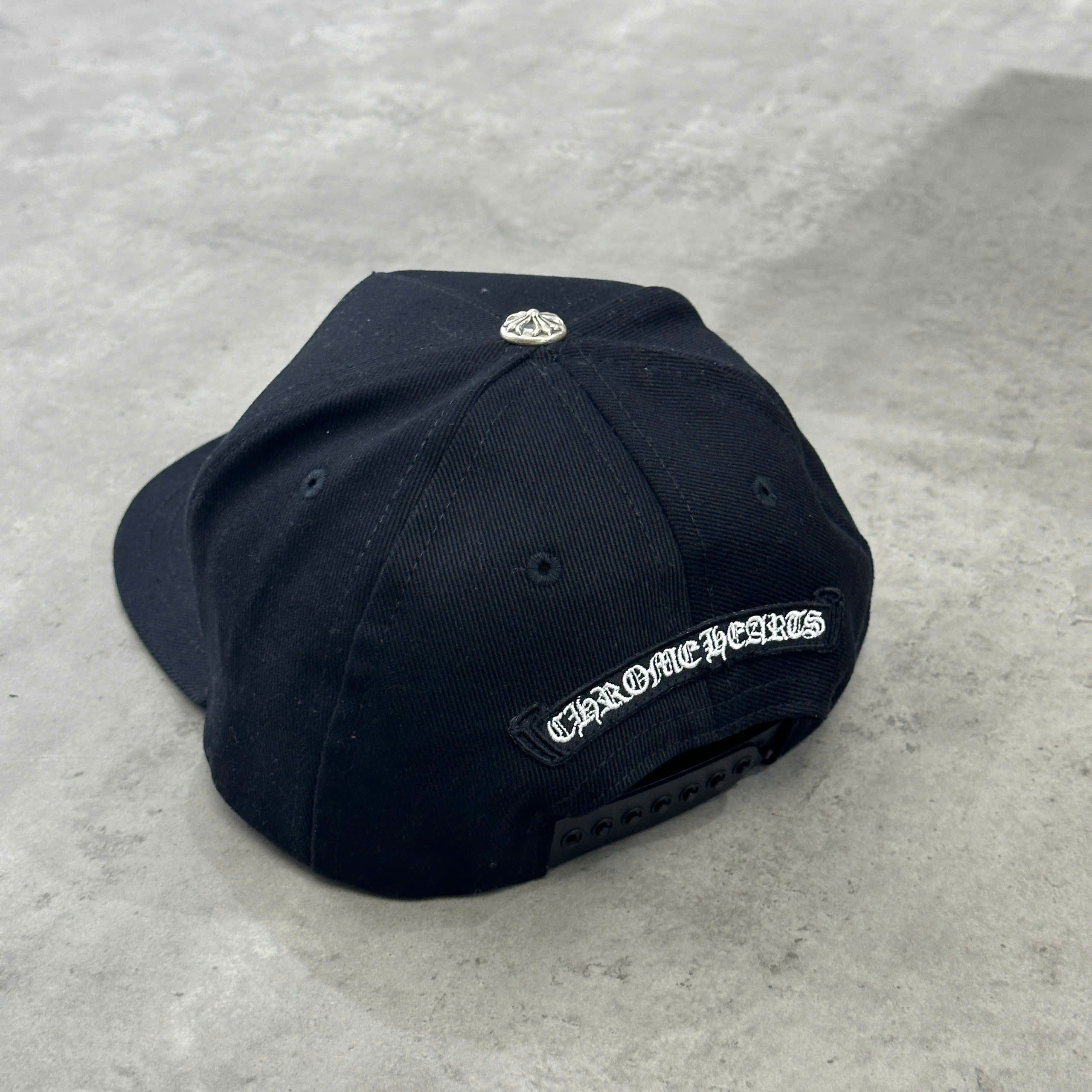 Chrome Hearts CHROME HEARTS Vertical Logo Hat Black Denim Size ONE SIZE - 3 Thumbnail