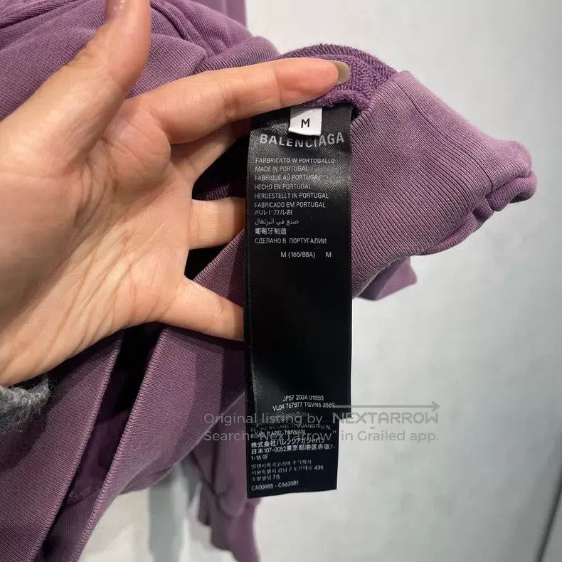 Balenciaga Balenciaga Wave Logo Printed Purple Hoodie Size US M / EU 48-50 / 2 - 5 Thumbnail