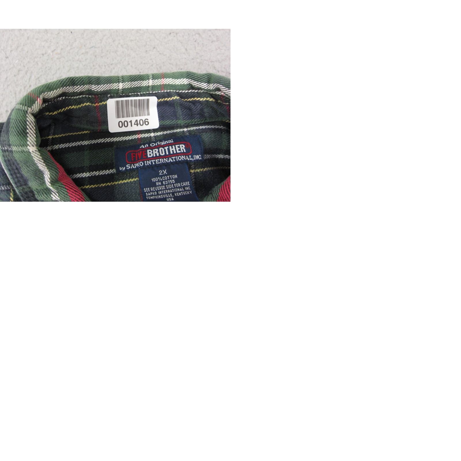 Vintage VINTAGE Five Brother Shirt Mens 2X Green Blue Plaid Western Made in USA 90s Shirt Mens 2X Green Blue Plaid Western 90s Size US XXL / EU 58 / 5 - 9 Thumbnail