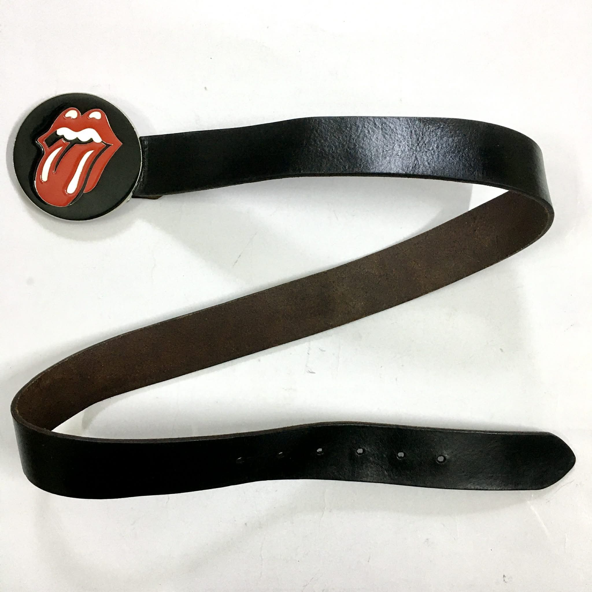 The Rolling Stones Rolling Stones Buckle Leather Belt Size ONE SIZE - 4 Thumbnail