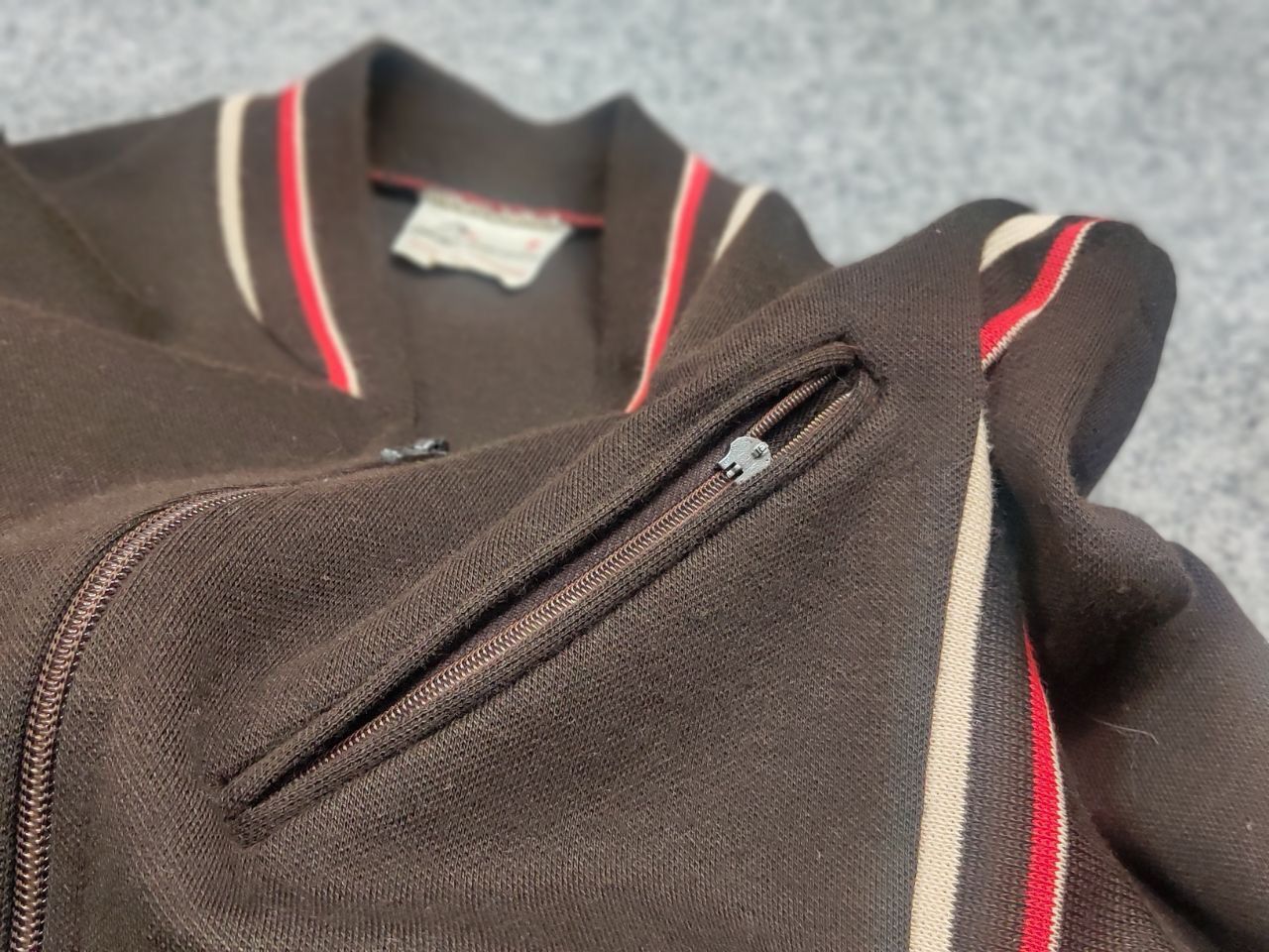 Vintage Luippold Vintage 70's track College Jacket Virgin Wool Brown Size US S / EU 44-46 / 1 - 12 Thumbnail