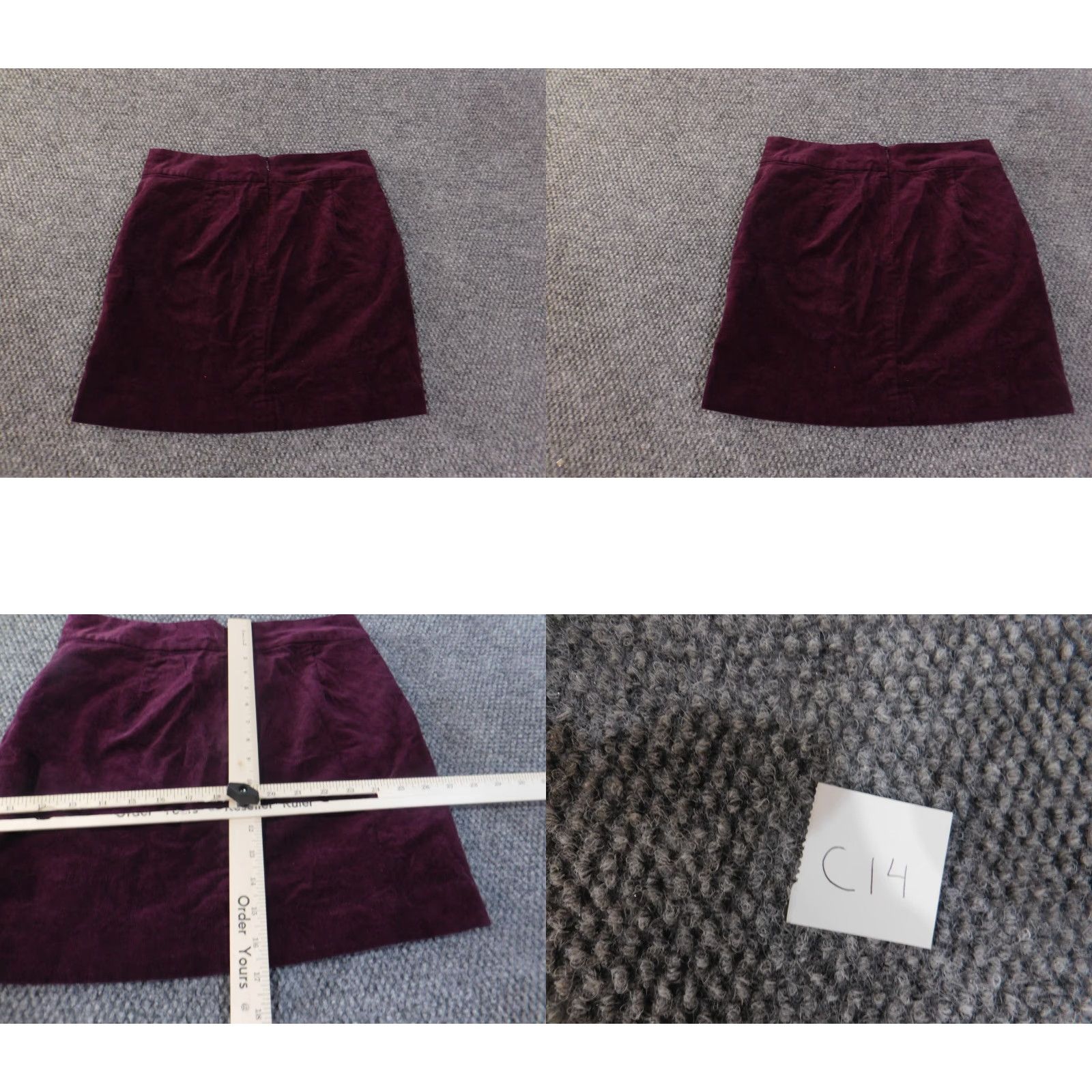 Banana Republic Banana Republic Skirt Womens A-Line Zip Stretch Cotton Purple Knee Length Business Casual 2 Regular High Rise Zipper Knit Knit Cotton Size 26" / US 2 / IT 38 - 8 Thumbnail