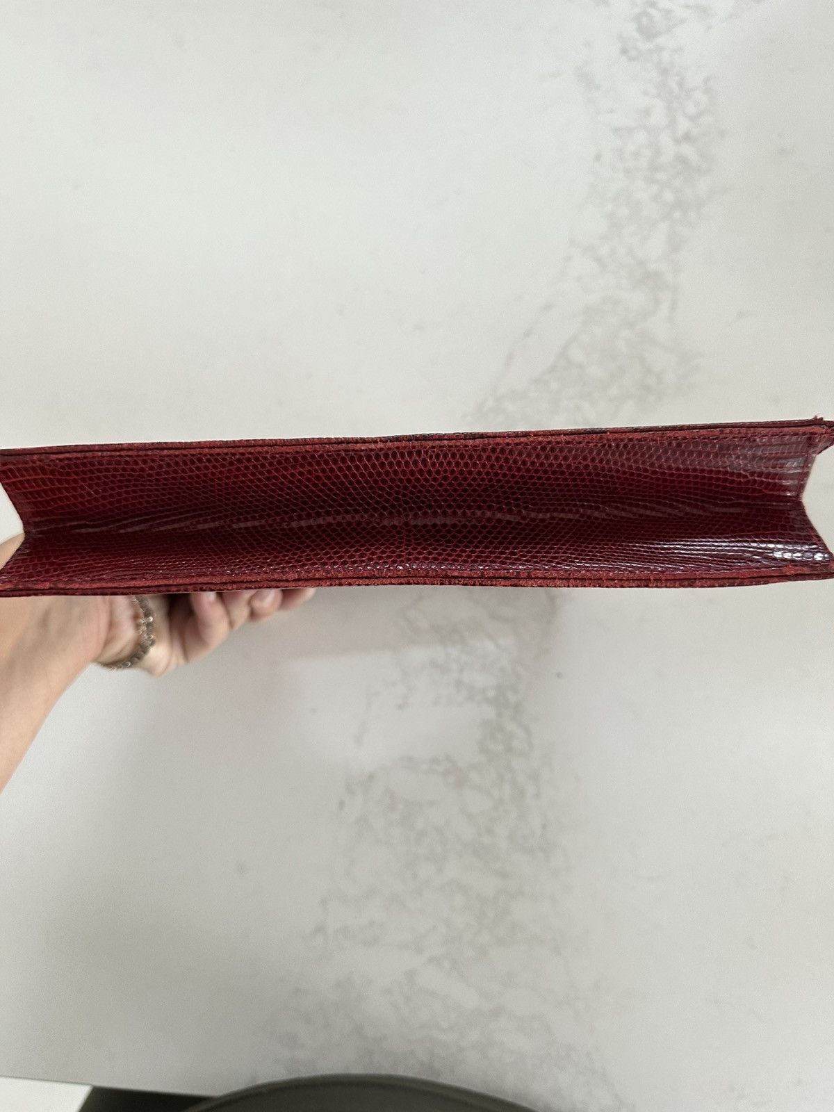 Other Siso made In Italy Handbag Red snakeskin Leather VINTAGE Size ONE SIZE - 4 Thumbnail