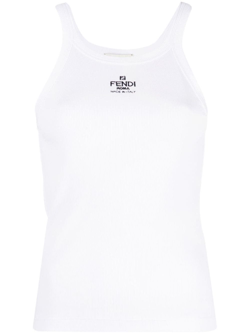 Fendi LOGO COTTON TANK TOP Size L / US 10 / IT 46 - 1 Thumbnail