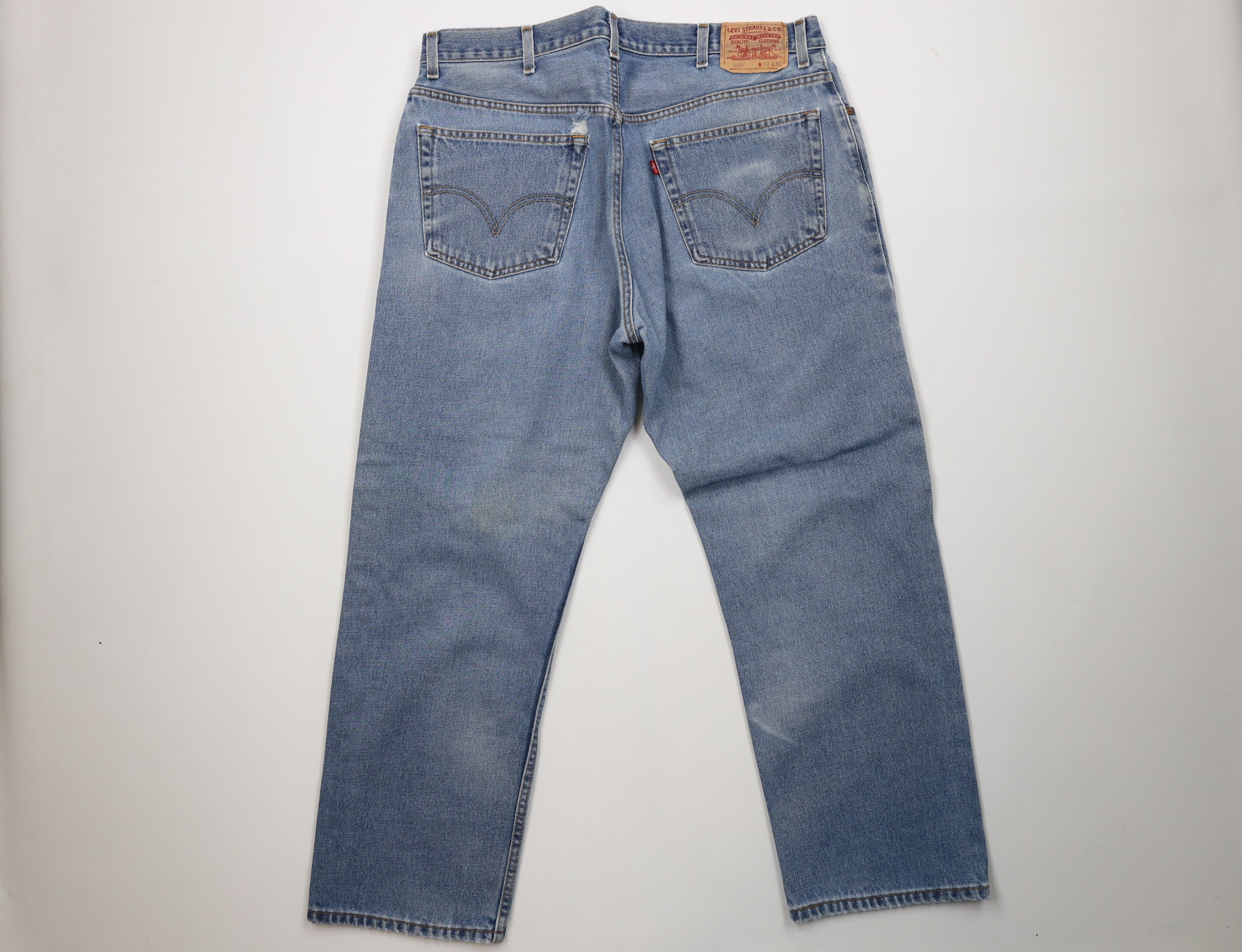 Levi's Vintage Y2K 2004 Levis 505 Regular Straight Leg Jeans Blue Size US 40 / EU 56 - 10 Thumbnail